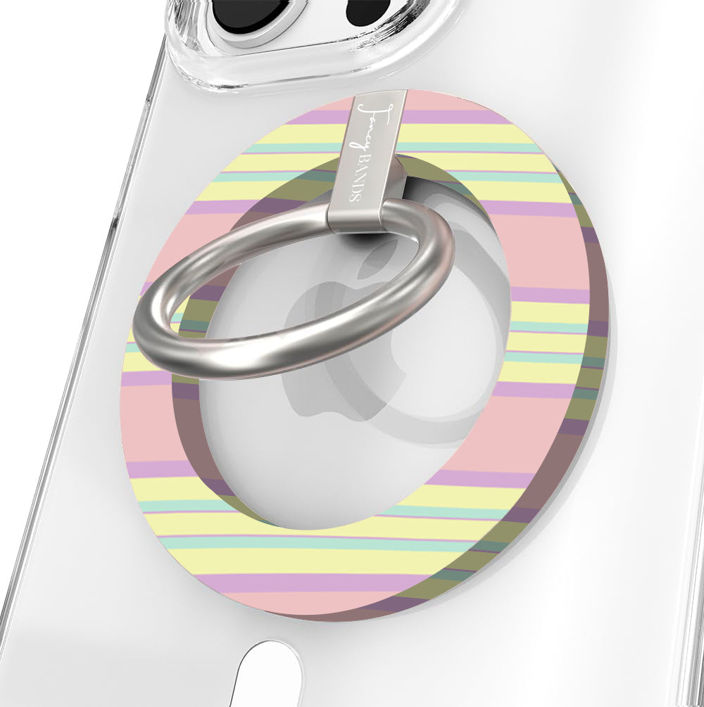 Bubble Gum Stripes Hold It Fancy MagSafe Grip Ring