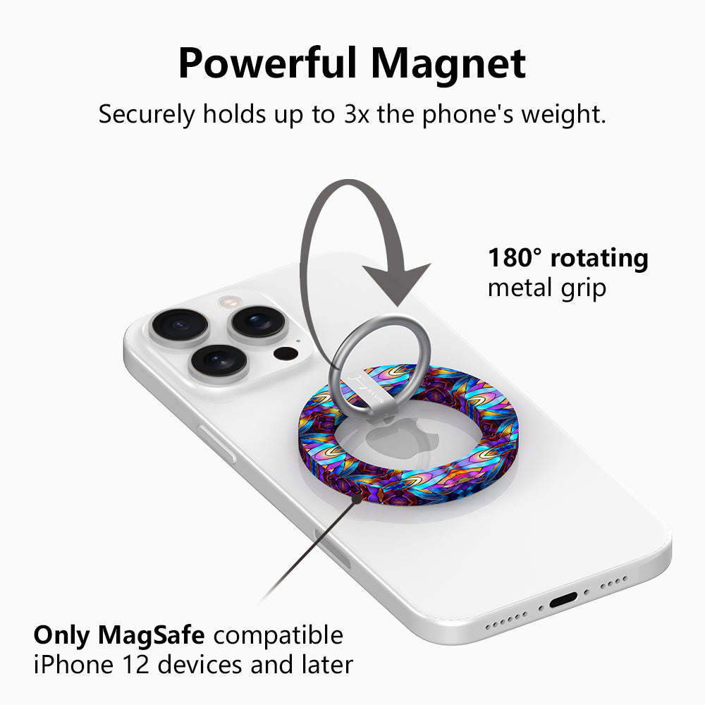 Stained Glass Dreams Hold It Fancy MagSafe Grip Ring