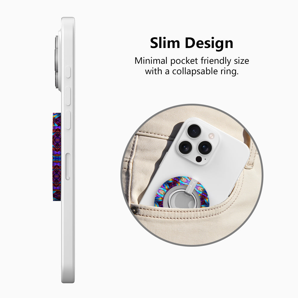 Stained Glass Dreams Hold It Fancy MagSafe Grip Ring