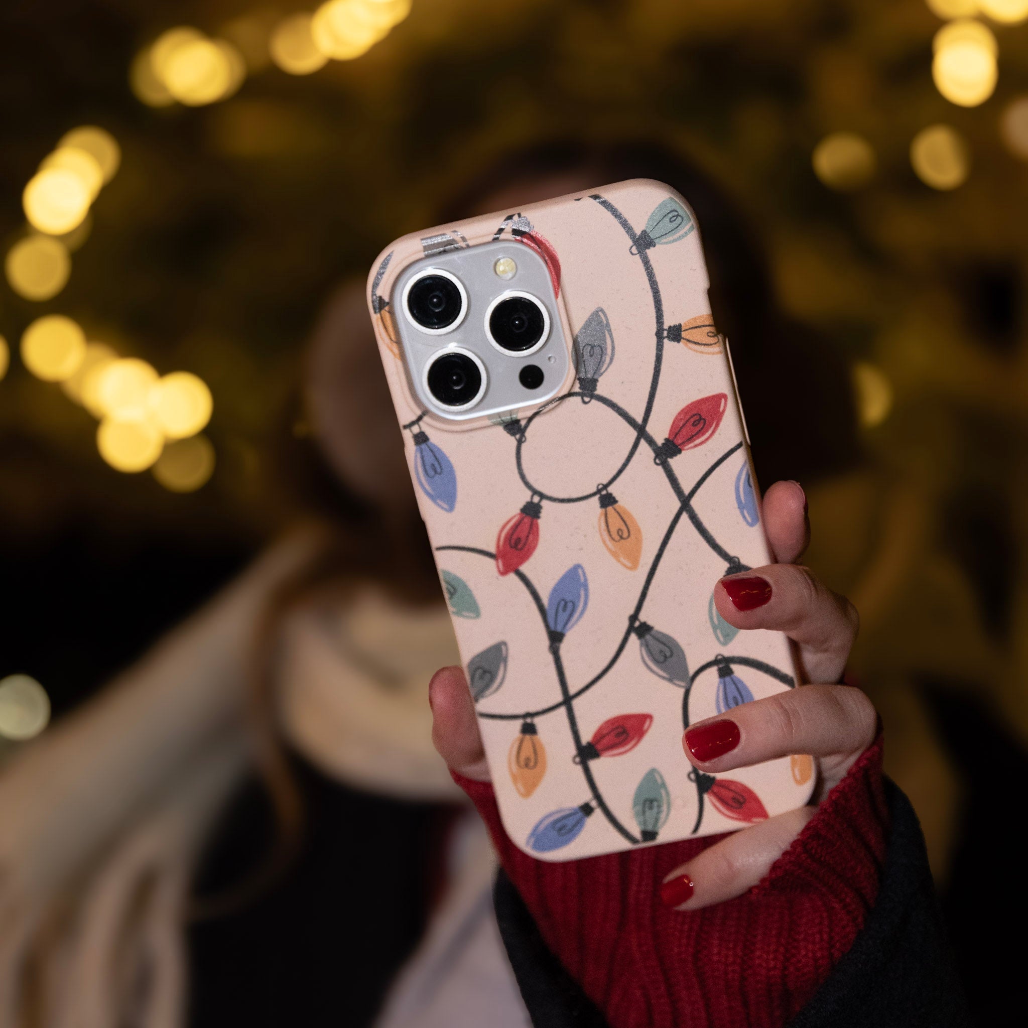 Seashell Holiday Lights iPhone 16 Case - Image 2