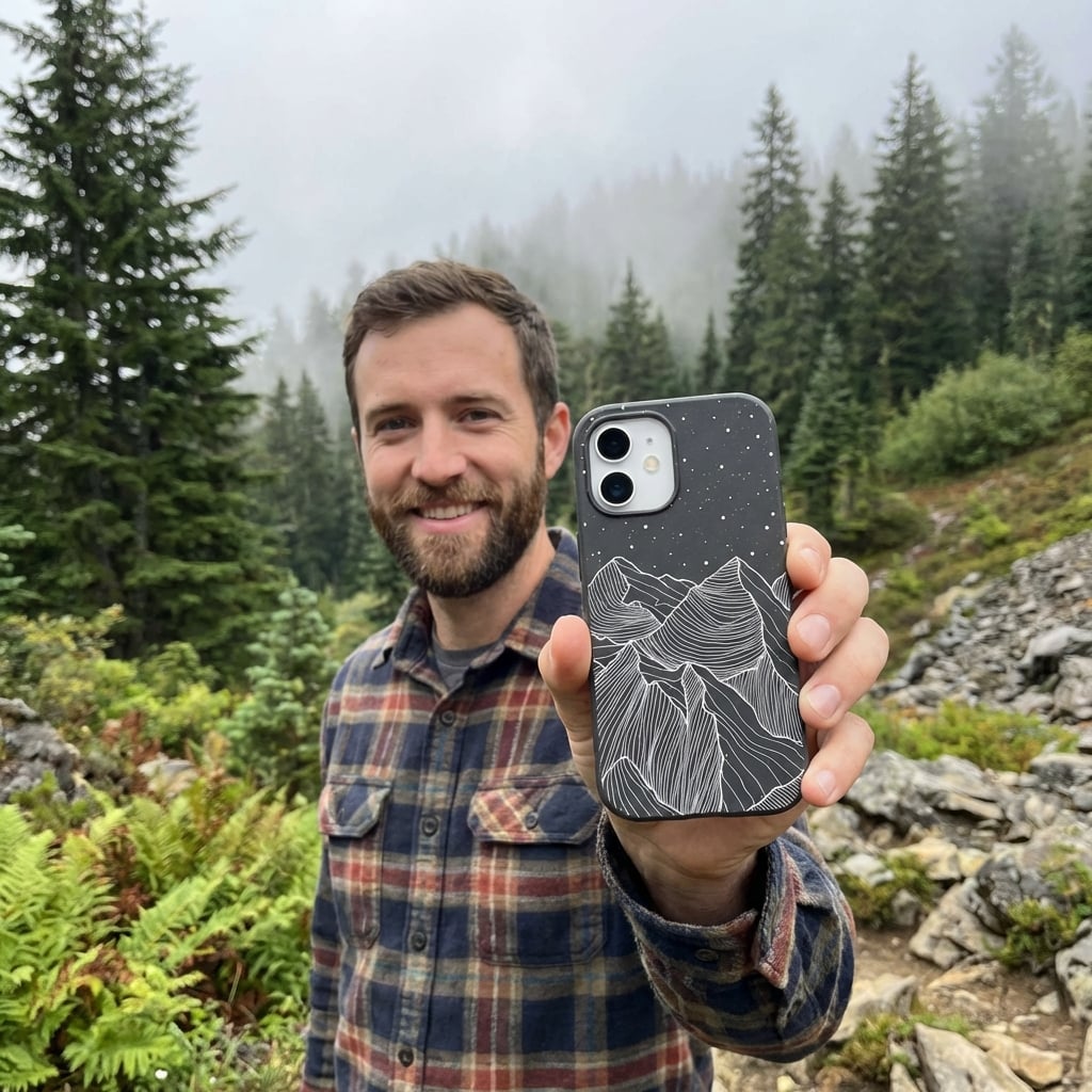 Black Night Panorama iPhone Air Case - Image 2