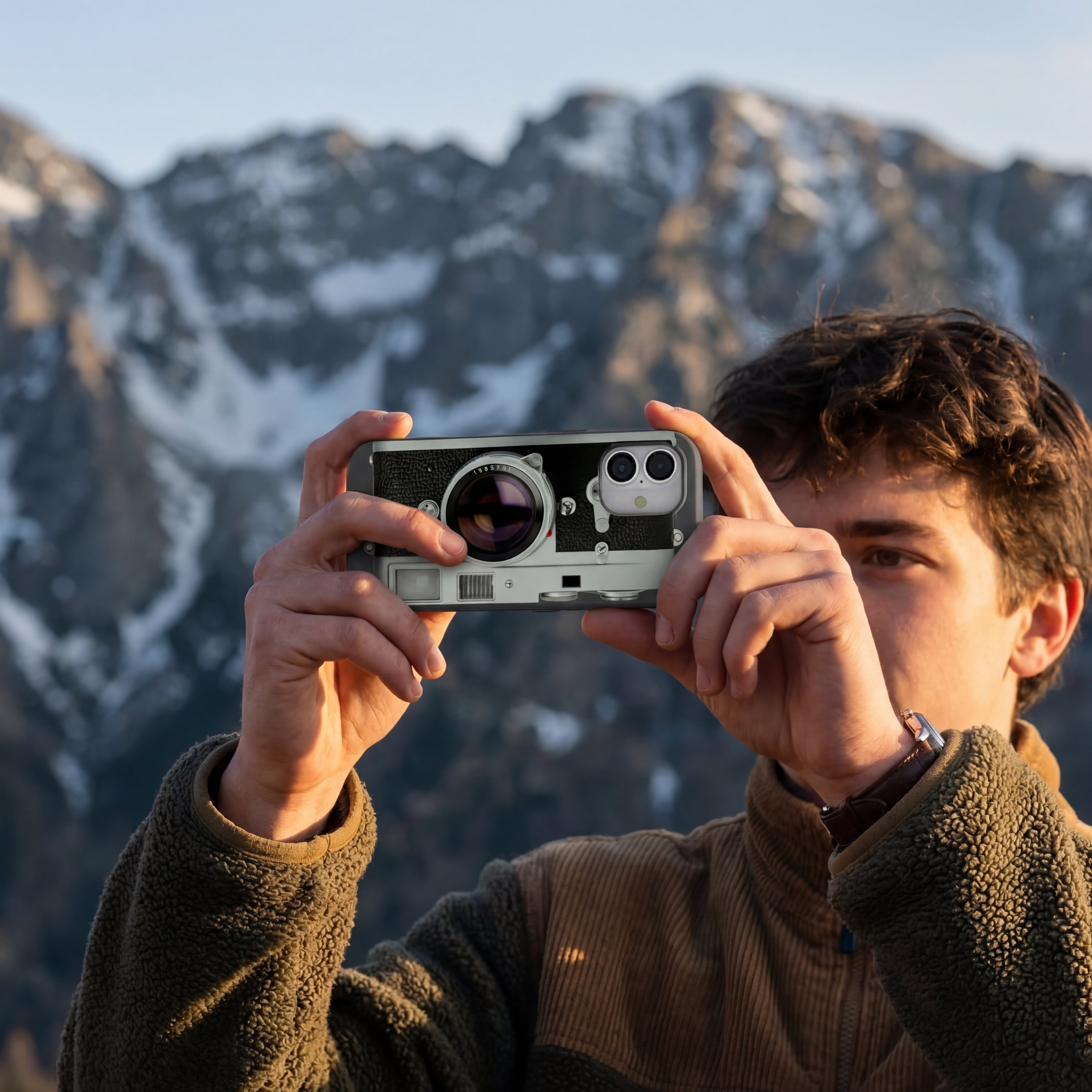 Black Vintage Camera iPhone Air Case - Image 2