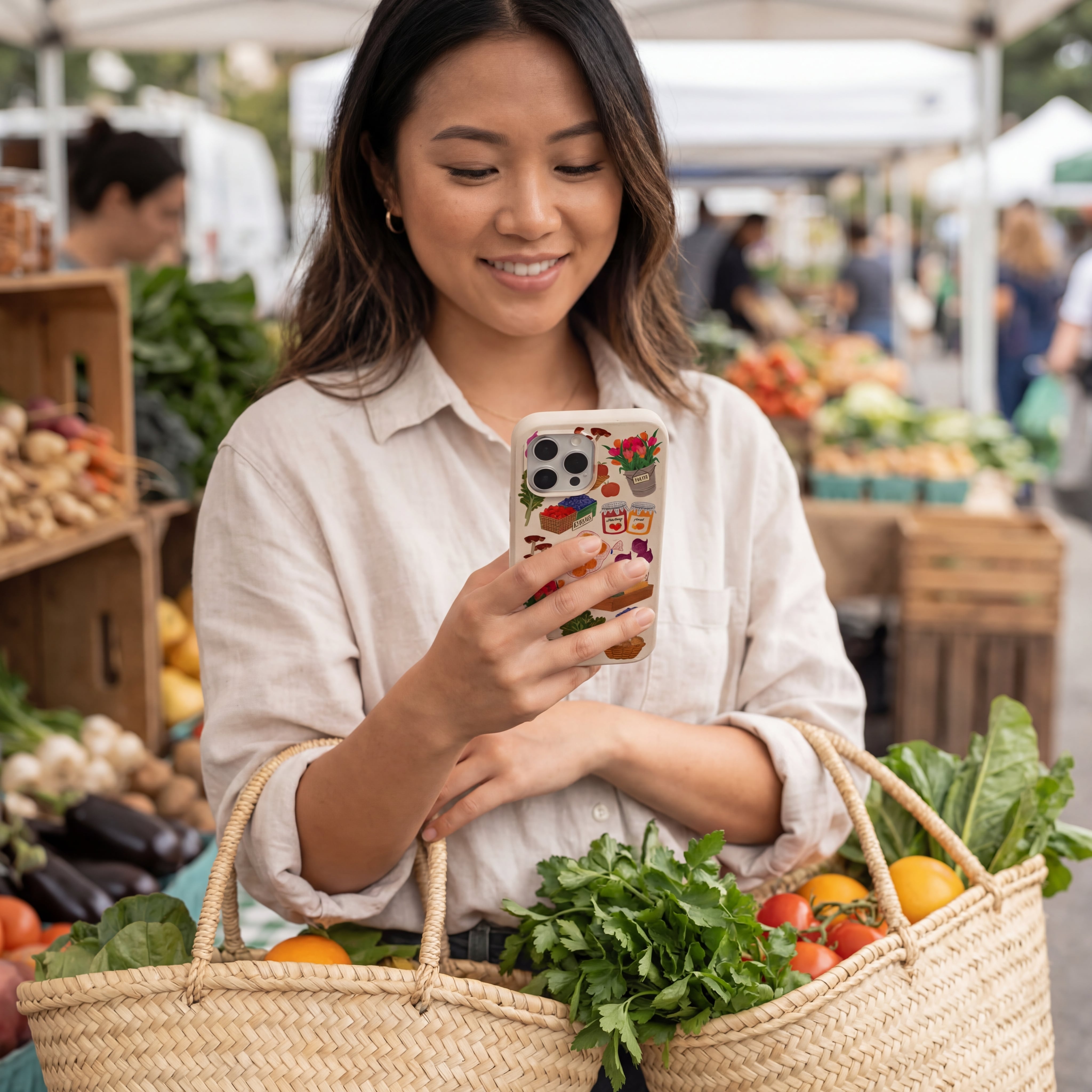 Seashell Farm Market iPhone 17 Case - Image 2
