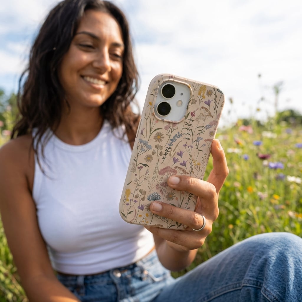Seashell Dusty Petals iPhone 17 Pro Max Case - Image 2