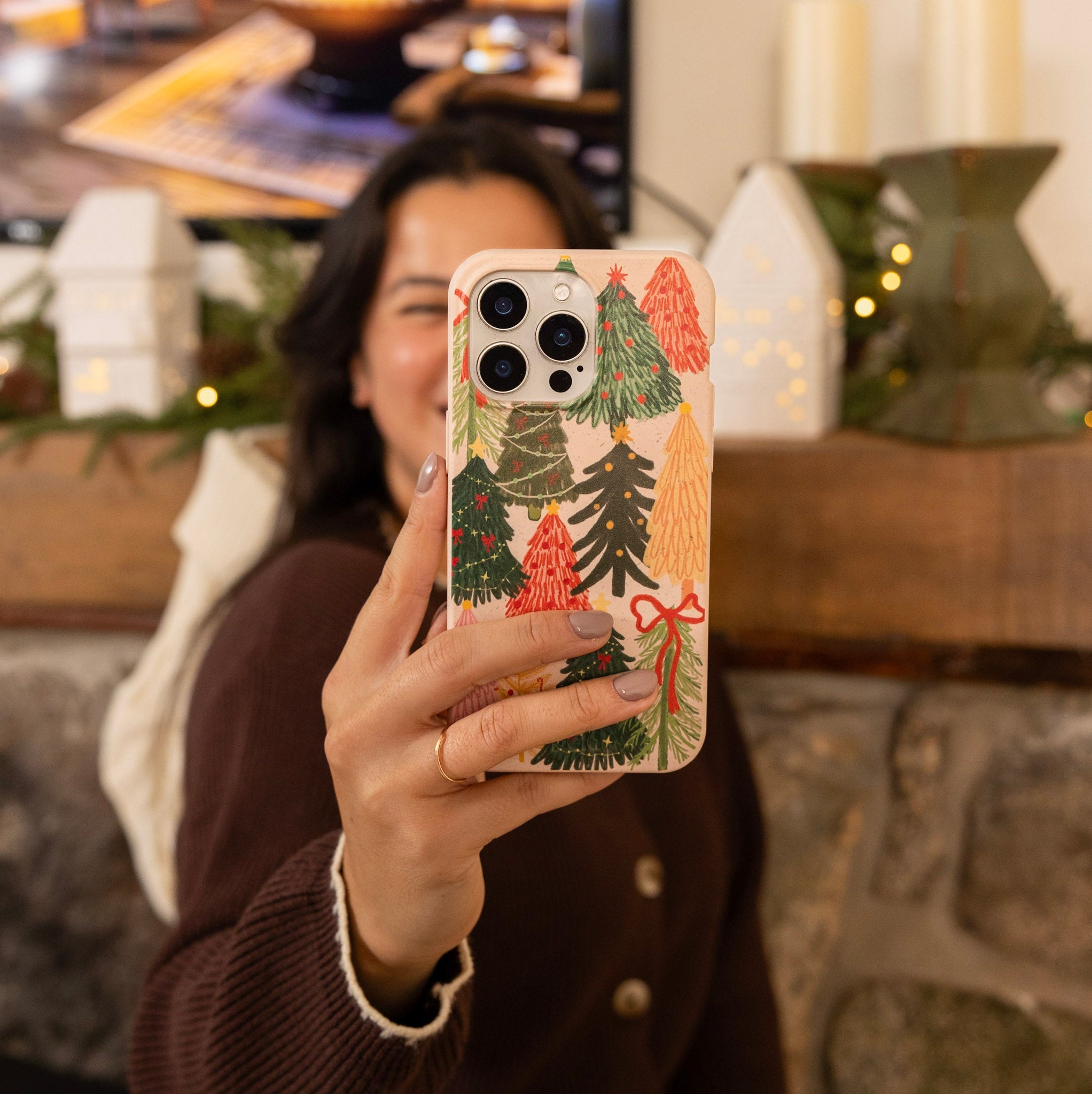 Seashell Festive Trees iPhone 17 Pro Max Case - Image 2