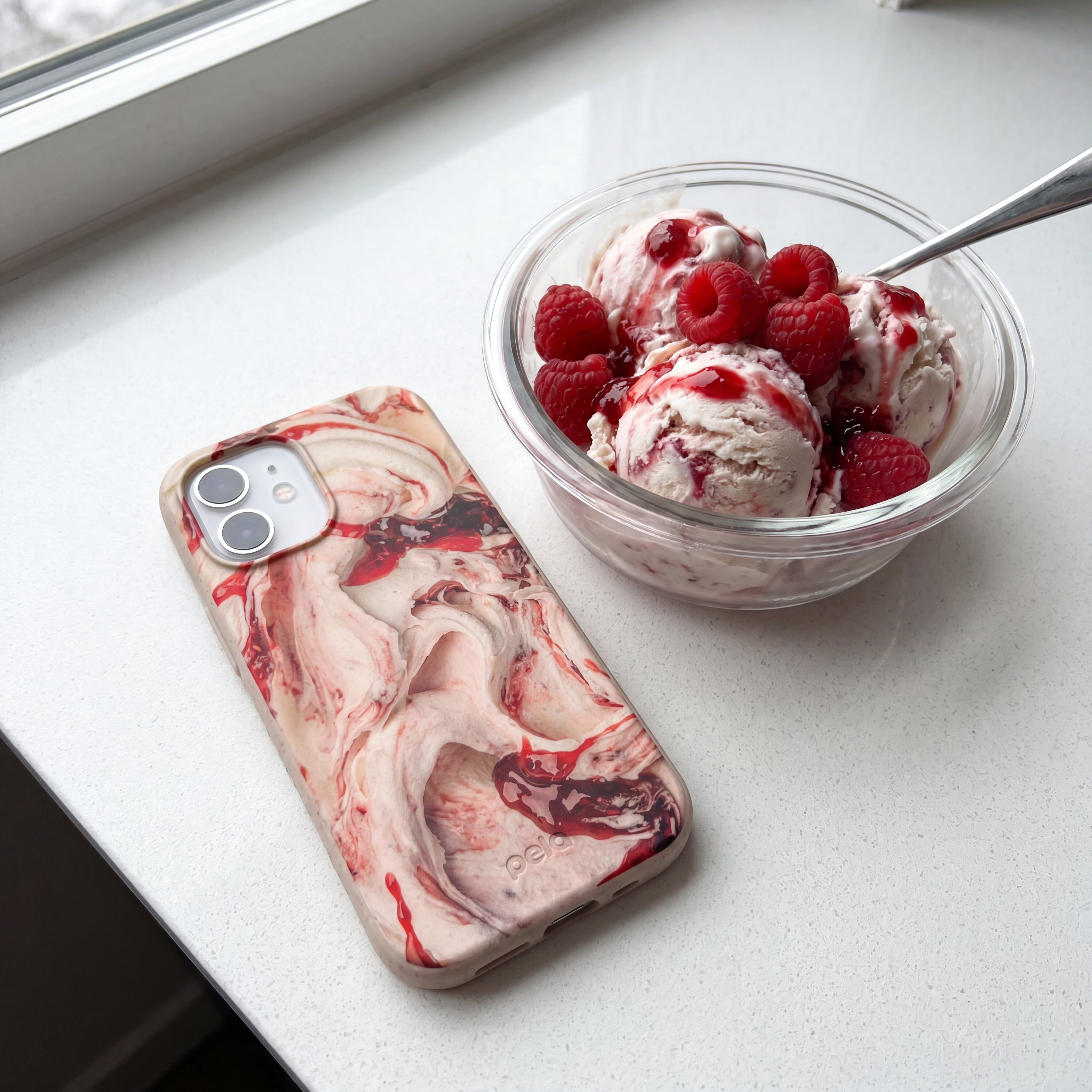 Seashell Raspberry Ripple iPhone Air Case - Image 3