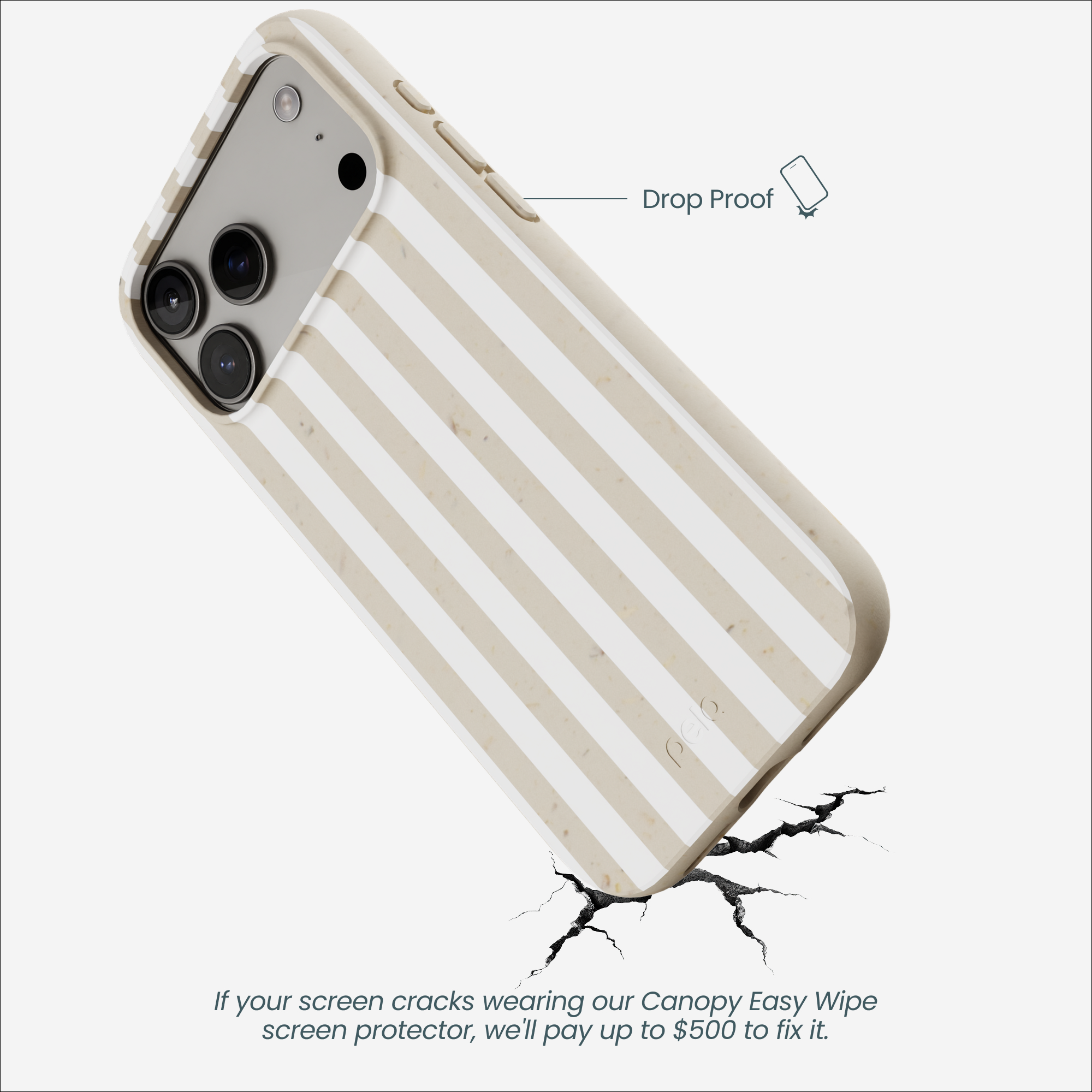 London Fog Cappuccino Stripes iPhone 17 Pro Max Case - Image 5