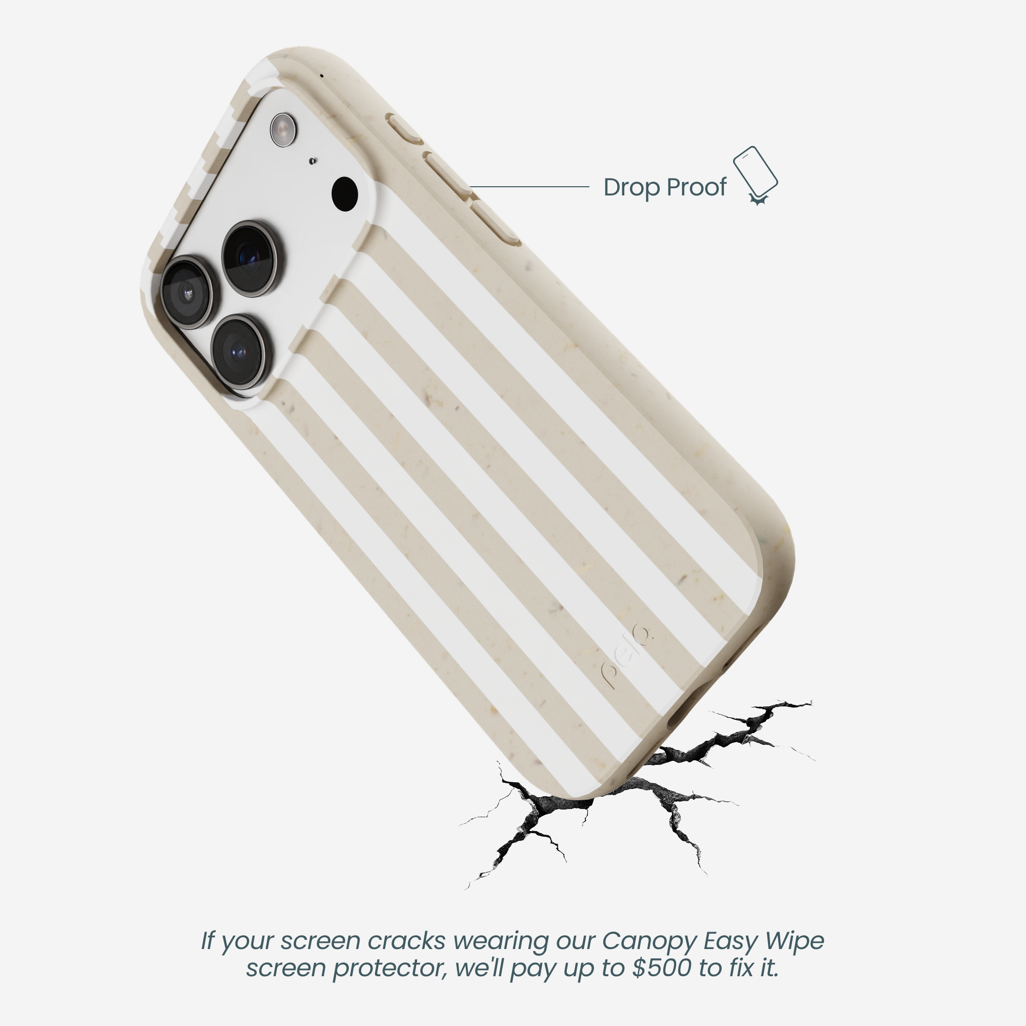 London Fog Cappuccino Stripes iPhone 17 Pro Case - Image 5