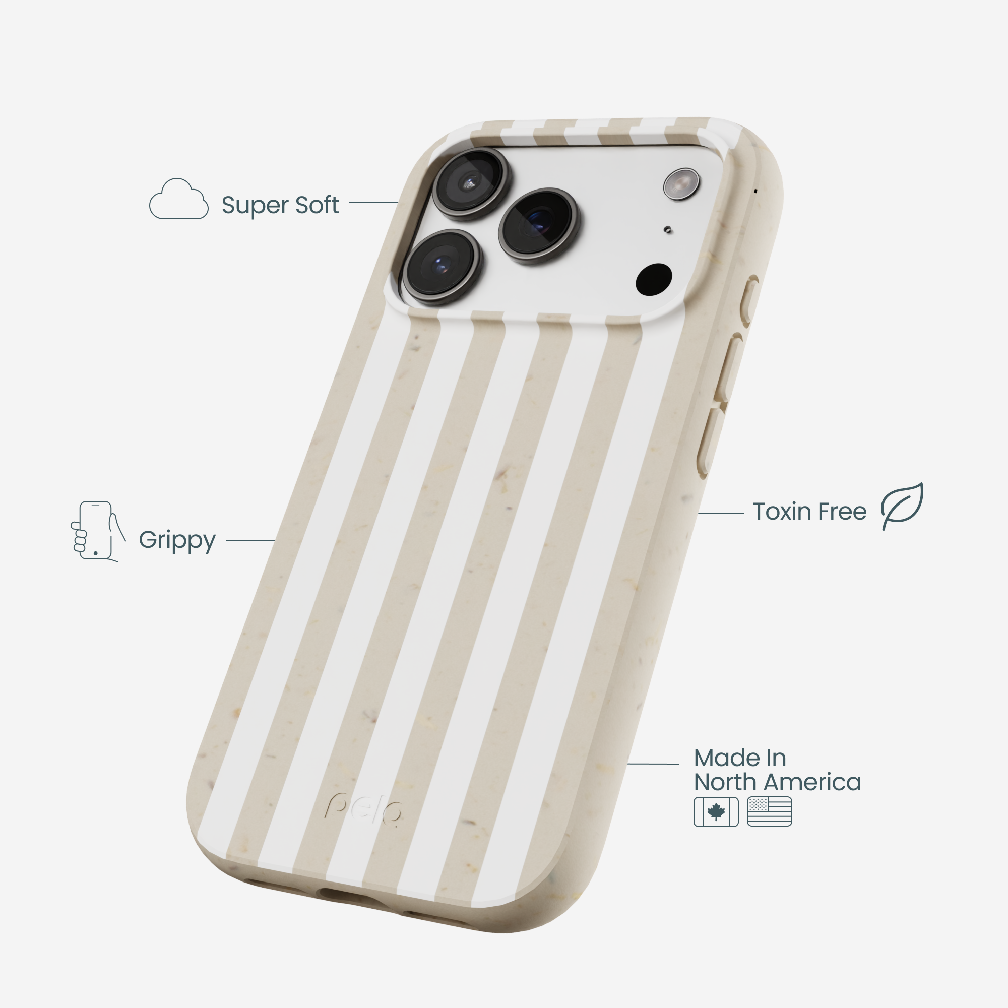 London Fog Cappuccino Stripes iPhone 17 Pro Case - Image 4