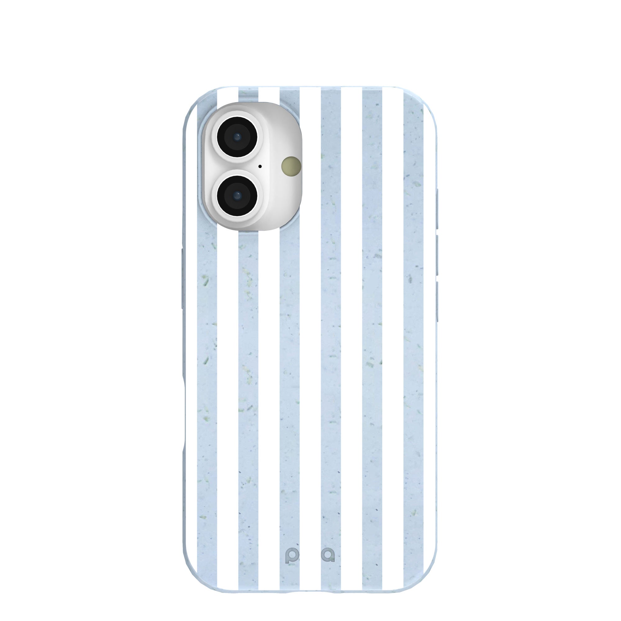 Powder Blue Cloud Stripes iPhone 16 Case