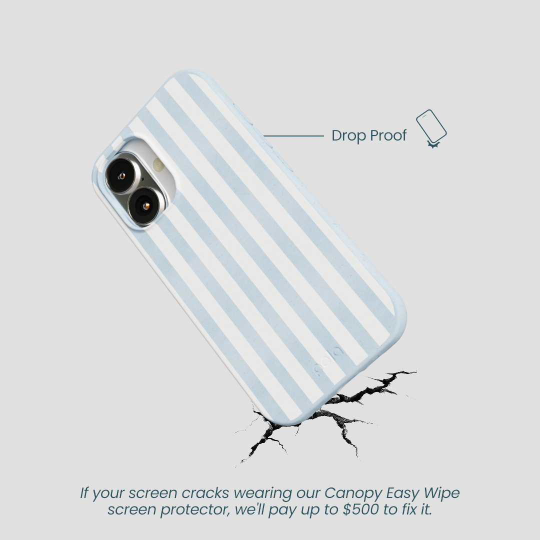 Powder Blue Cloud Stripes iPhone 16 Case - Image 5