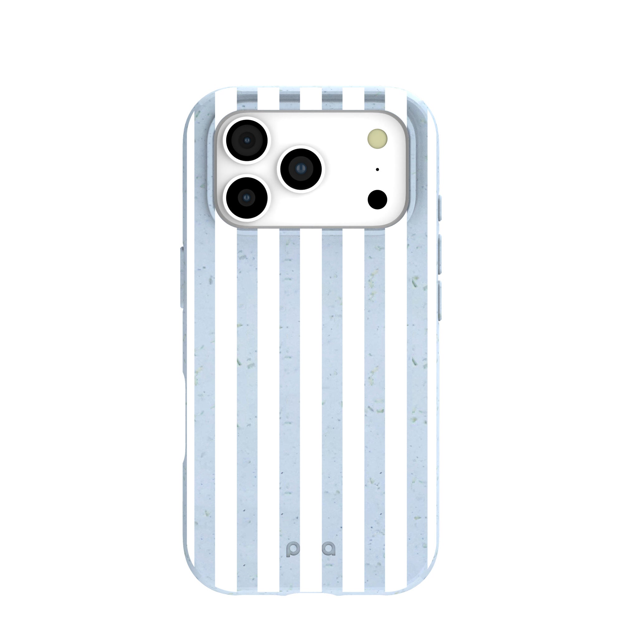 Powder Blue Cloud Stripes iPhone 17 Pro Case