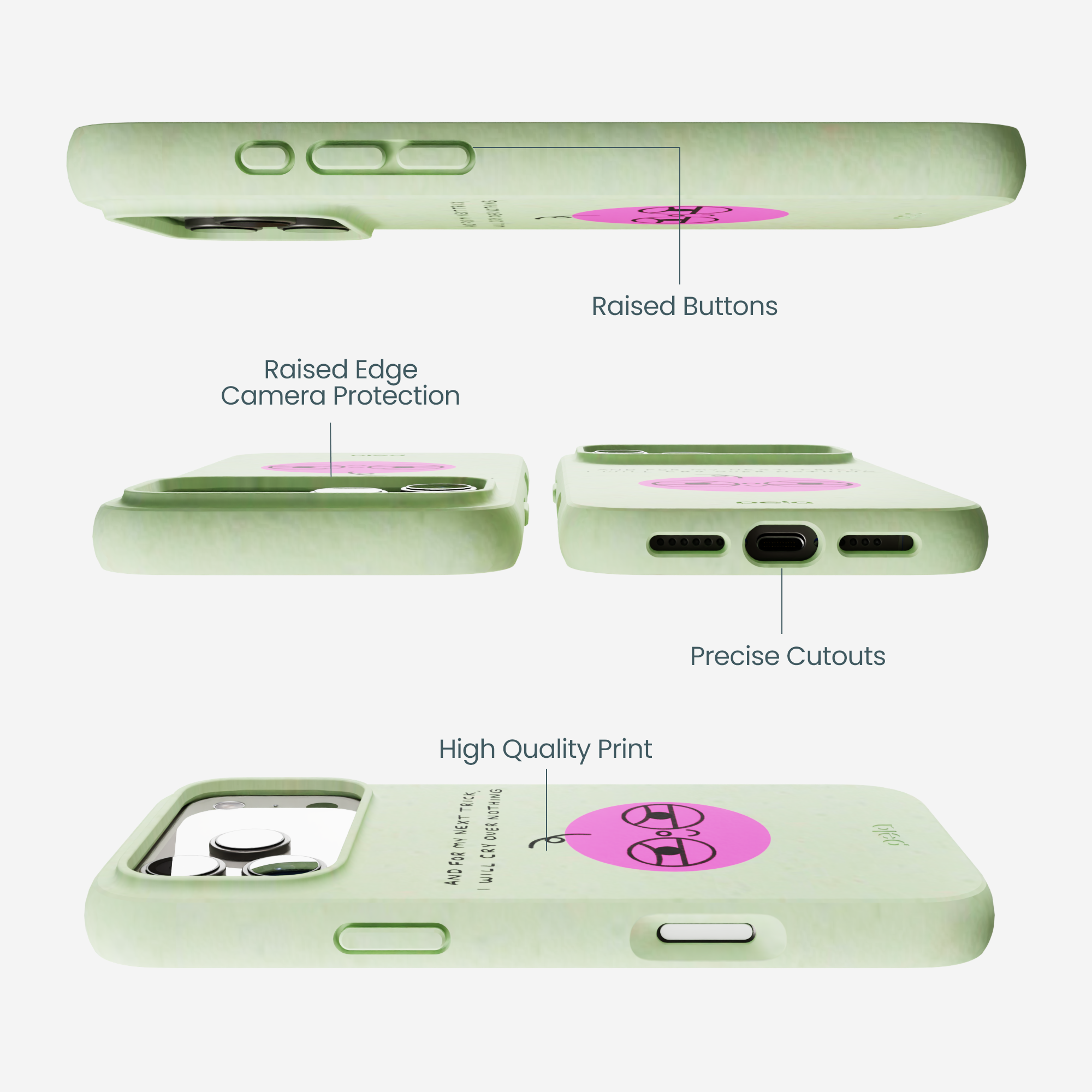 Sage Green Cry iPhone 17 Pro Max Case - Image 3