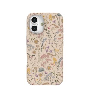 Seashell Dusty Petals iPhone 16 Case