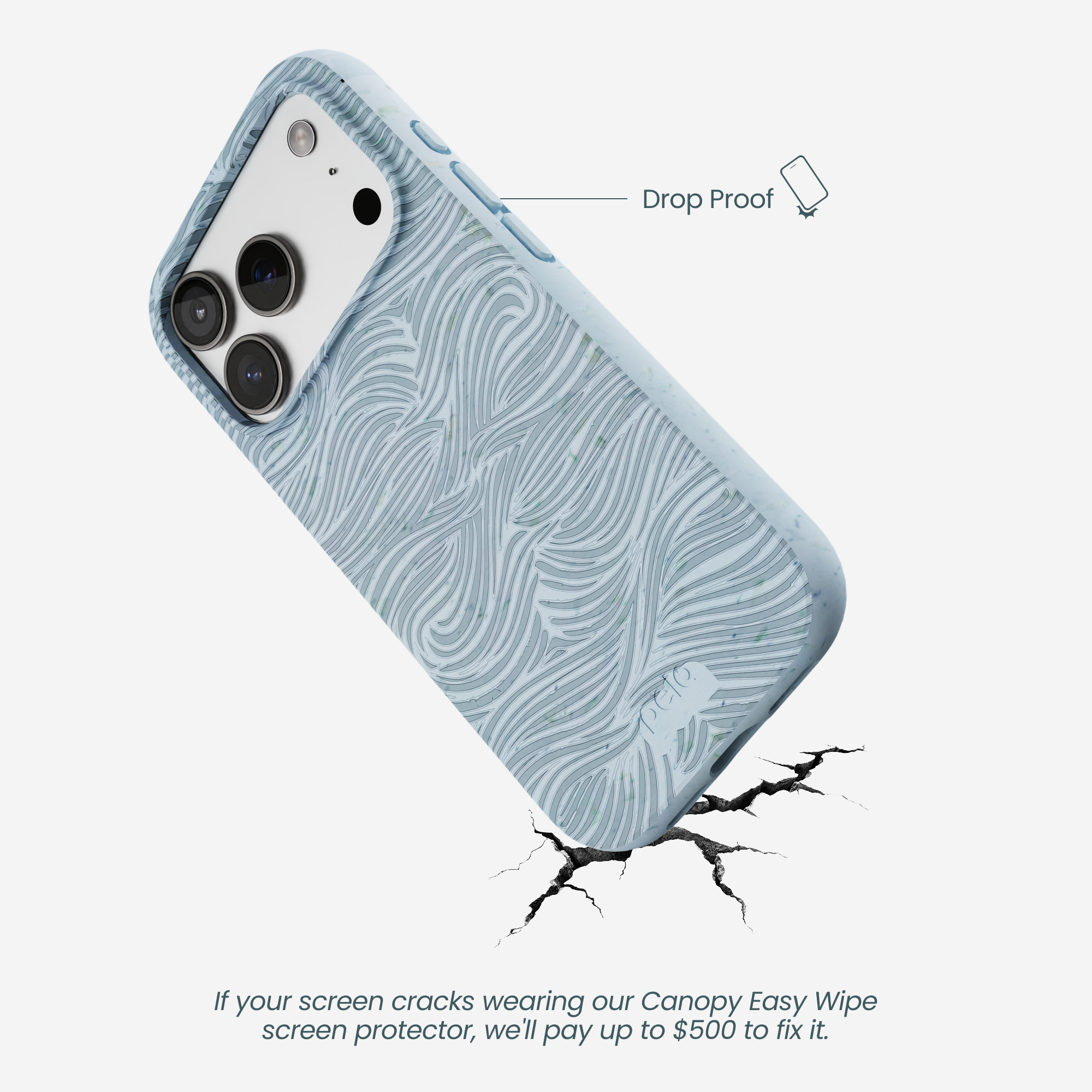 Powder Blue Ebb and Flow iPhone 17 Pro Case - Image 5