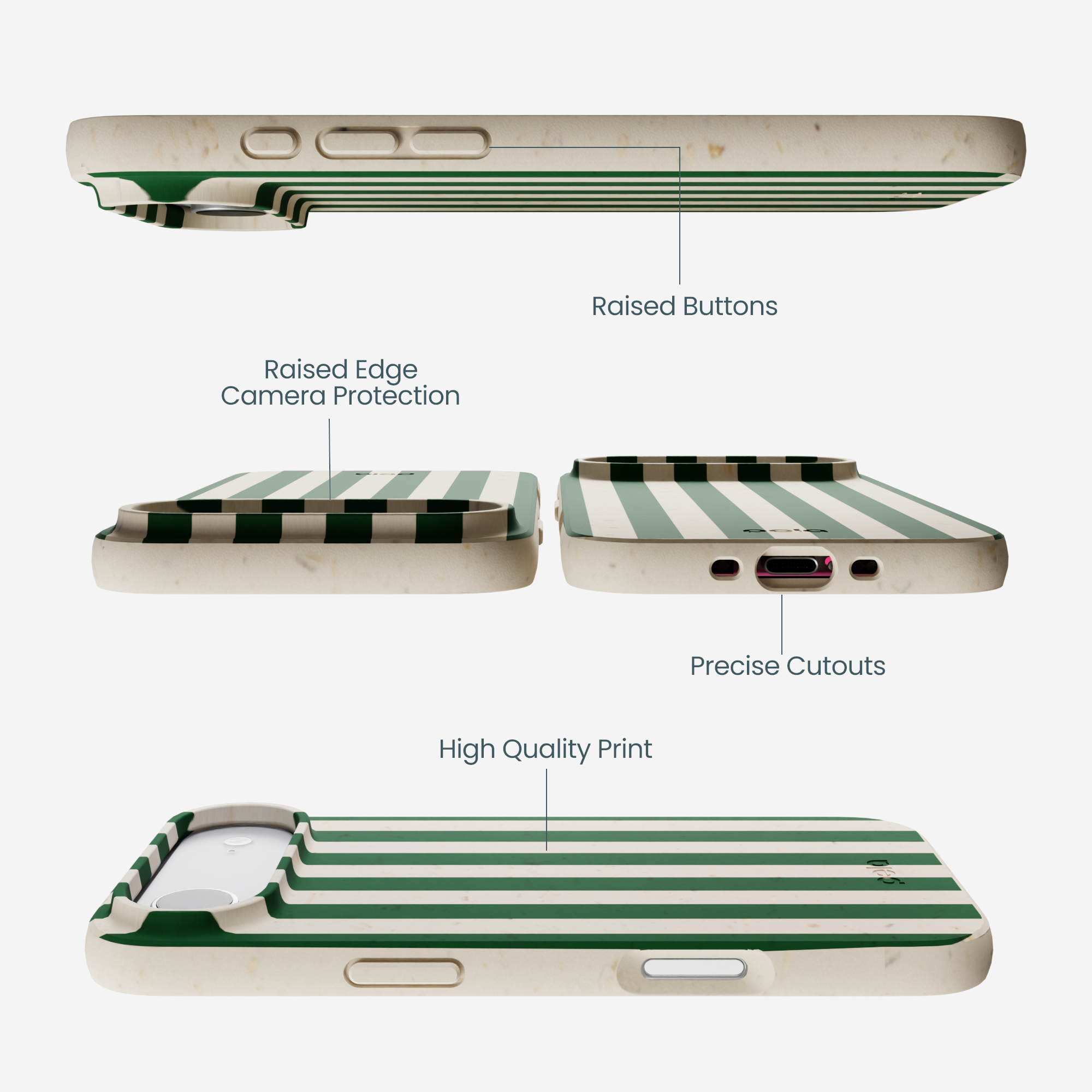 London Fog Evergreen Stripes iPhone Air Case - Image 3