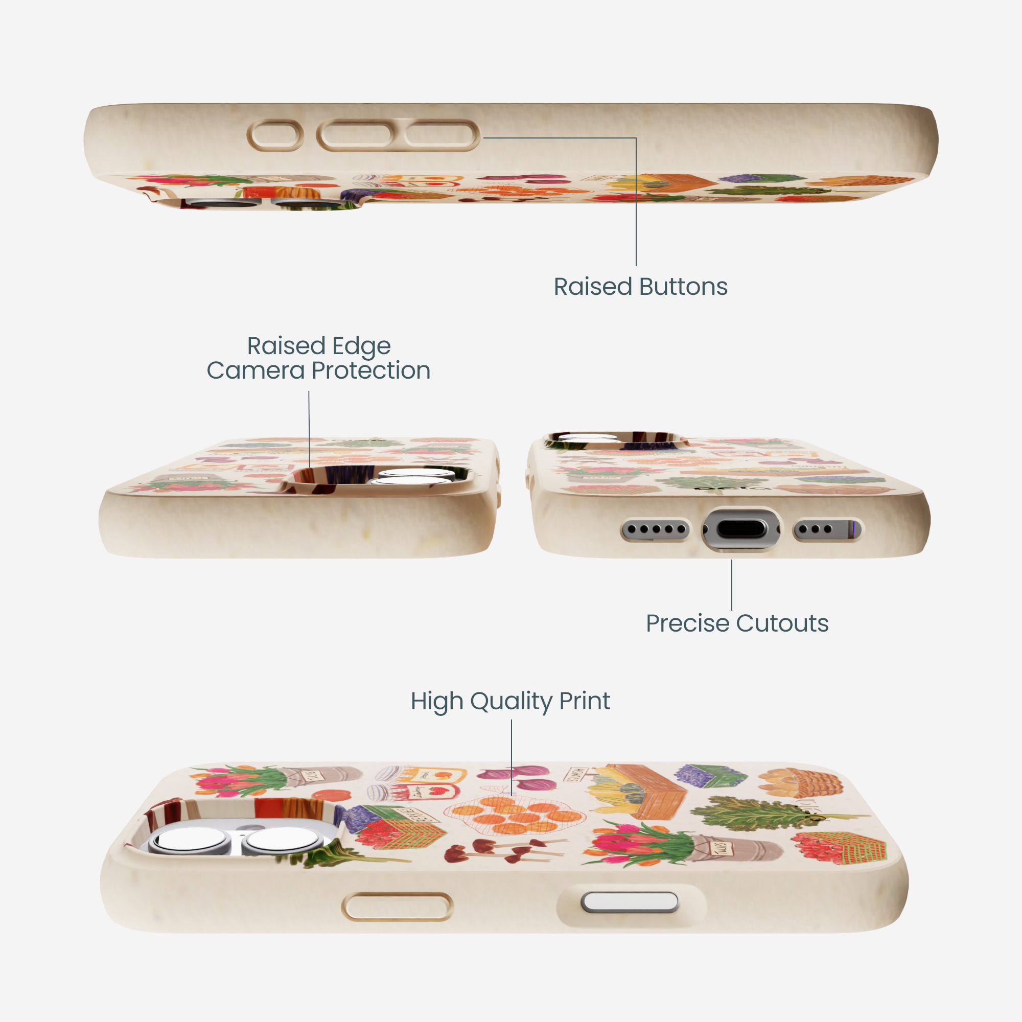 Seashell Farm Market iPhone 17 Case - Image 3