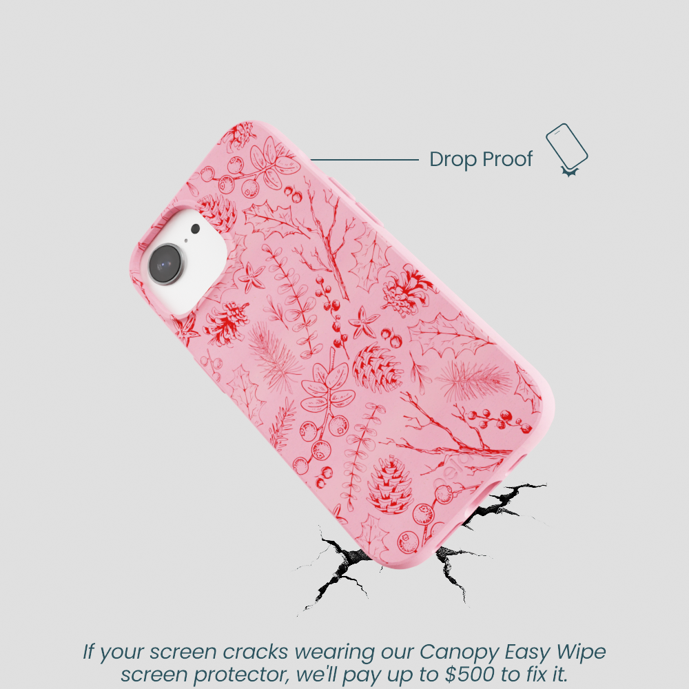 Bubblegum Pink Festive Forest iPhone 16e/17e Case - Image 5