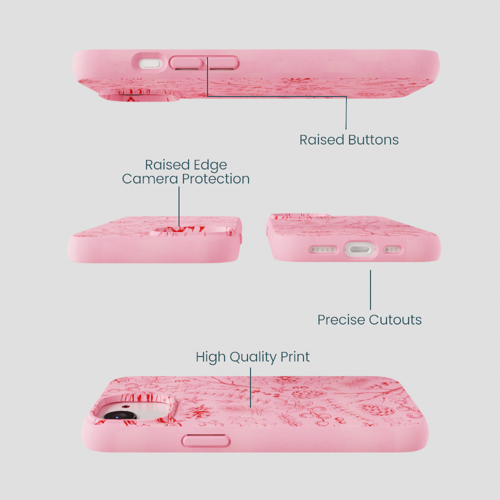 Bubblegum Pink Festive Forest iPhone 16e/17e Case - Image 3