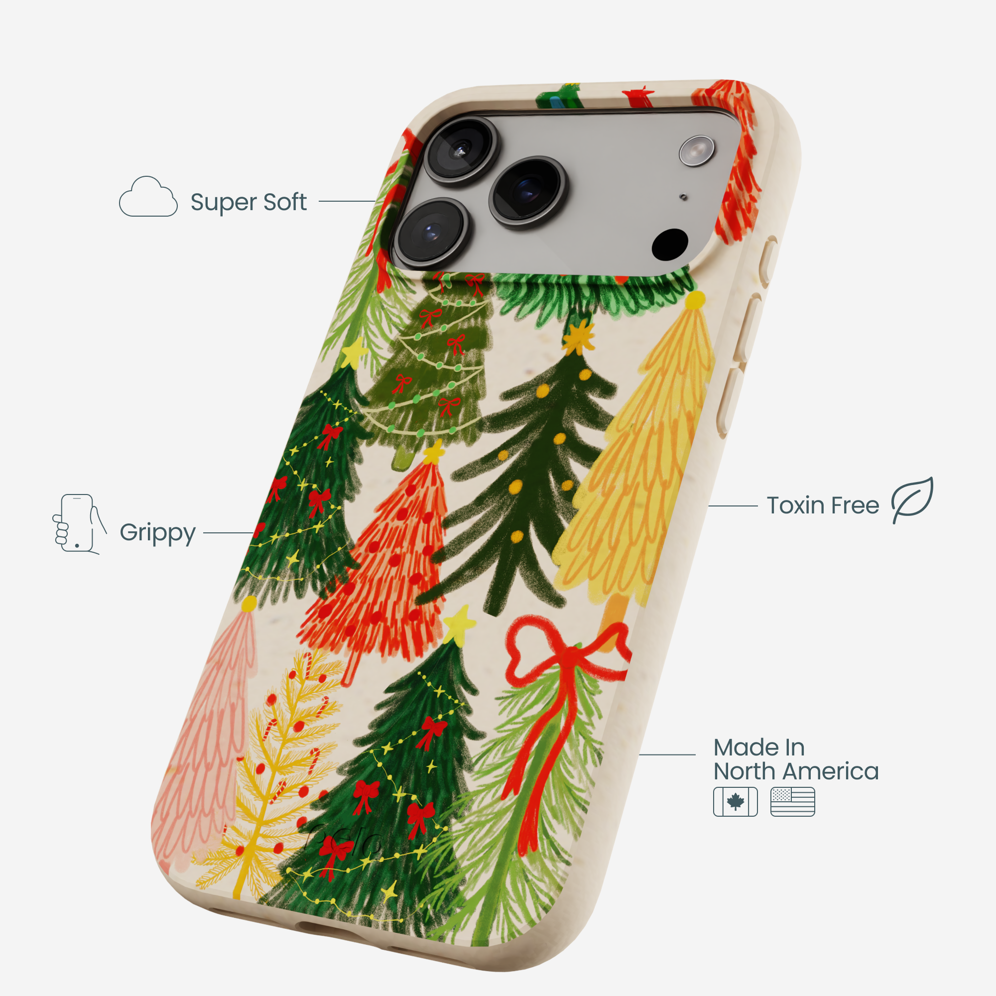 Seashell Festive Trees iPhone 17 Pro Max Case - Image 4