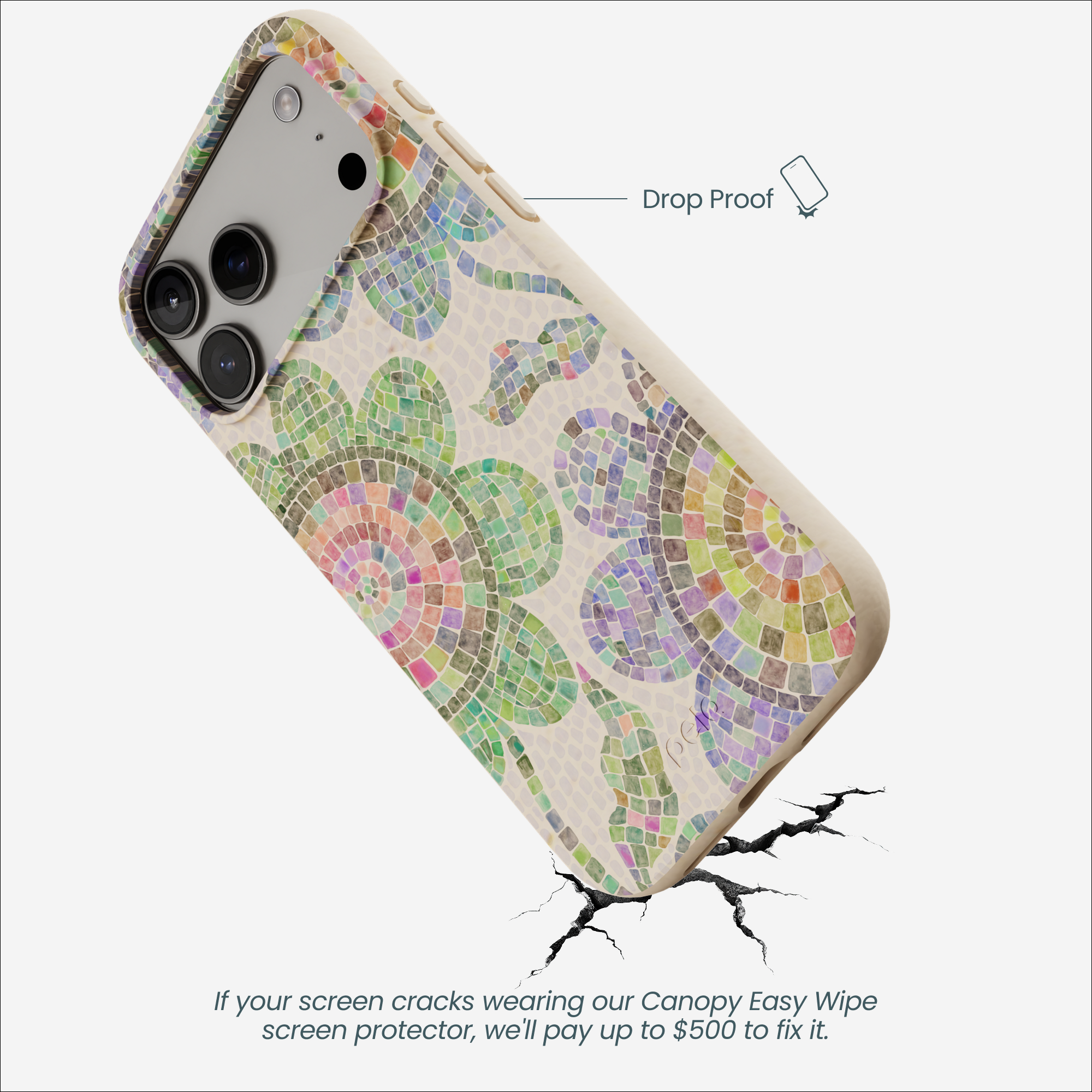 Seashell Floral Mosaic iPhone 17 Pro Max Case - Image 4