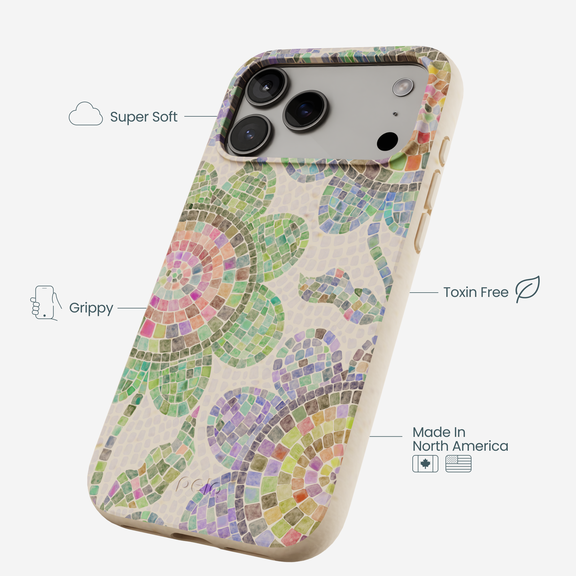 Seashell Floral Mosaic iPhone 17 Pro Max Case - Image 3