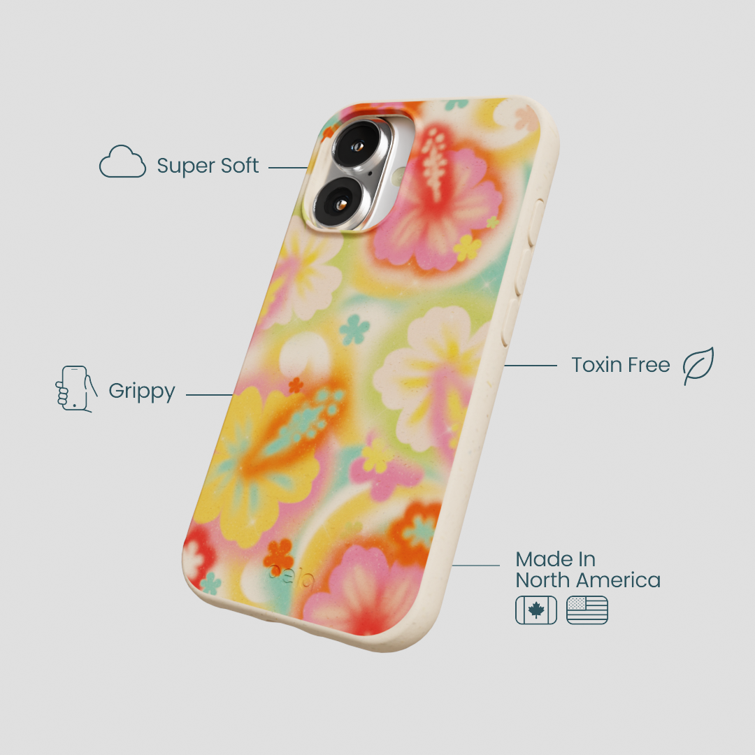 Seashell Hibiscus Glow iPhone 16 Case - Image 4