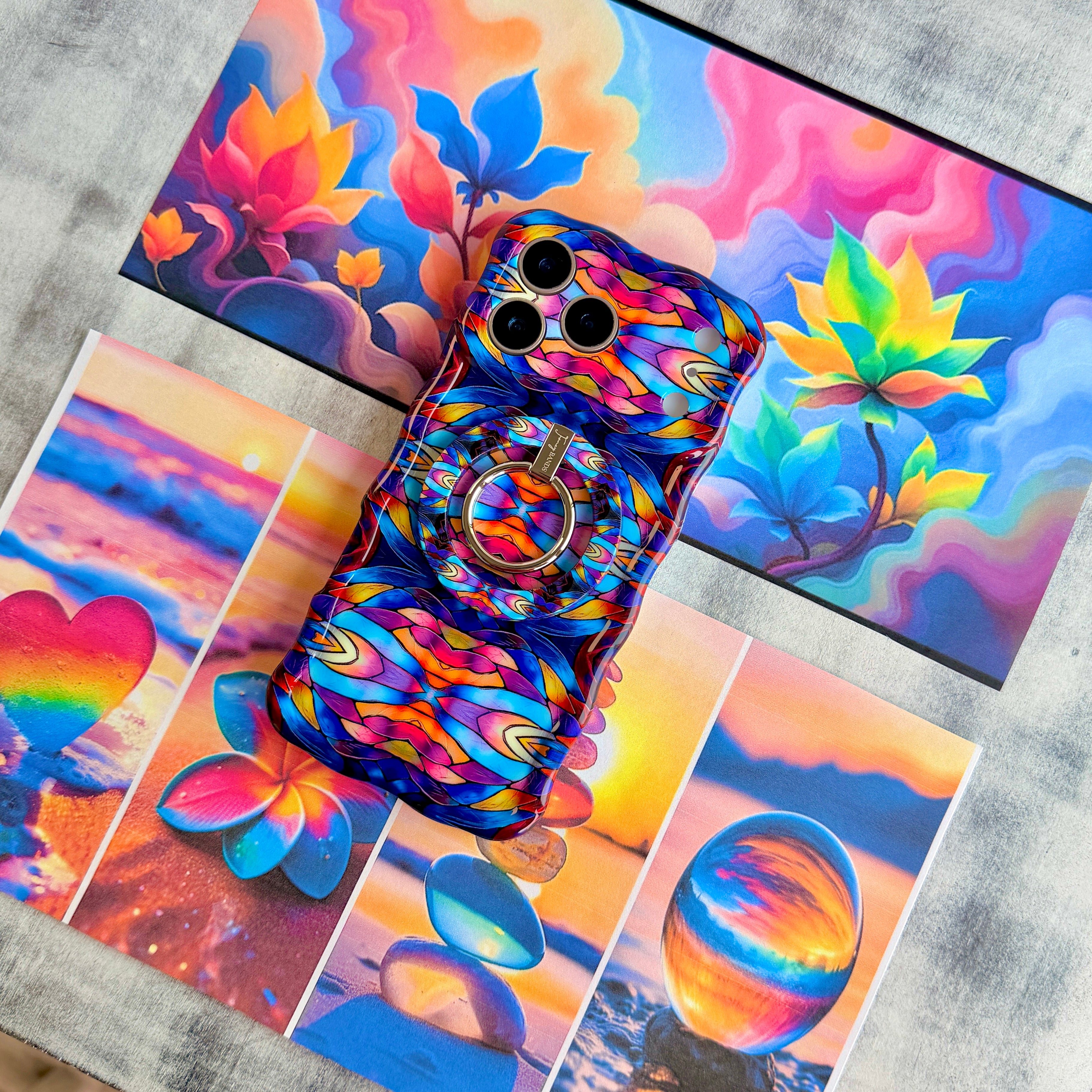 Stained Glass Dreams Hold It Fancy MagSafe Grip Ring