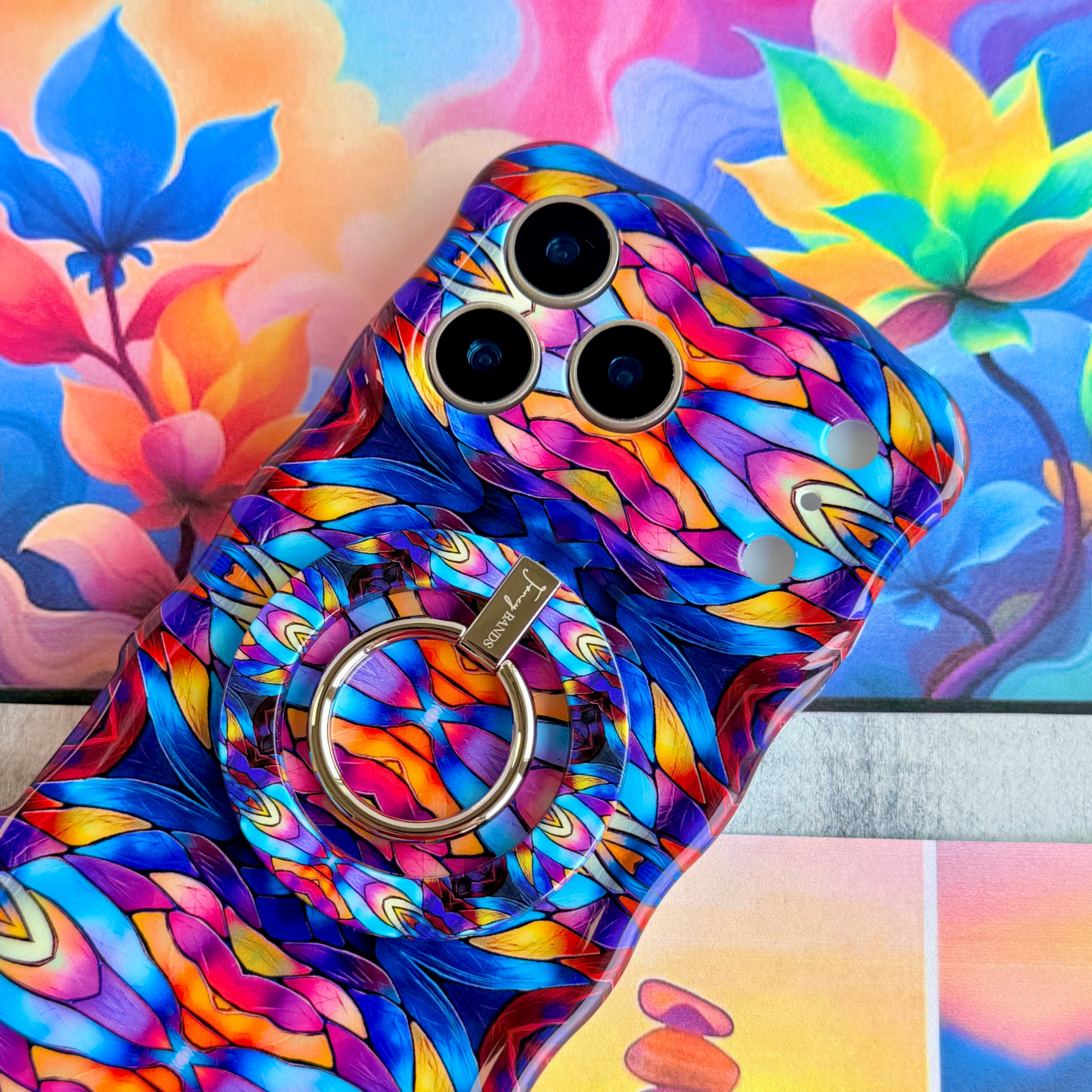 Stained Glass Dreams Hold It Fancy MagSafe Grip Ring
