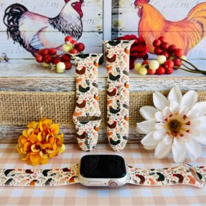 Cluckin' Cute Print Silicone Band For Apple Watch