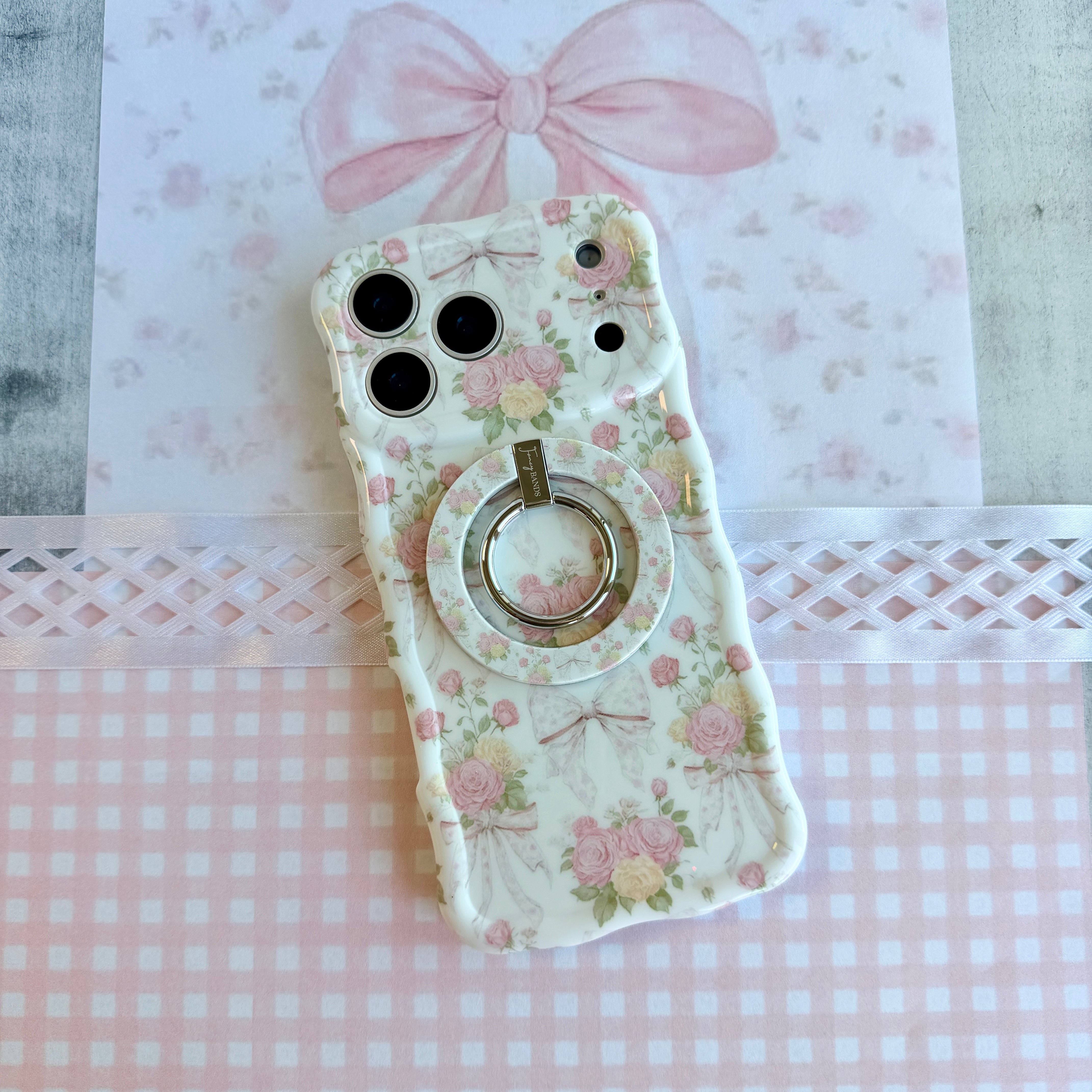 Ribbons & Roses Hold It Fancy MagSafe Grip Ring