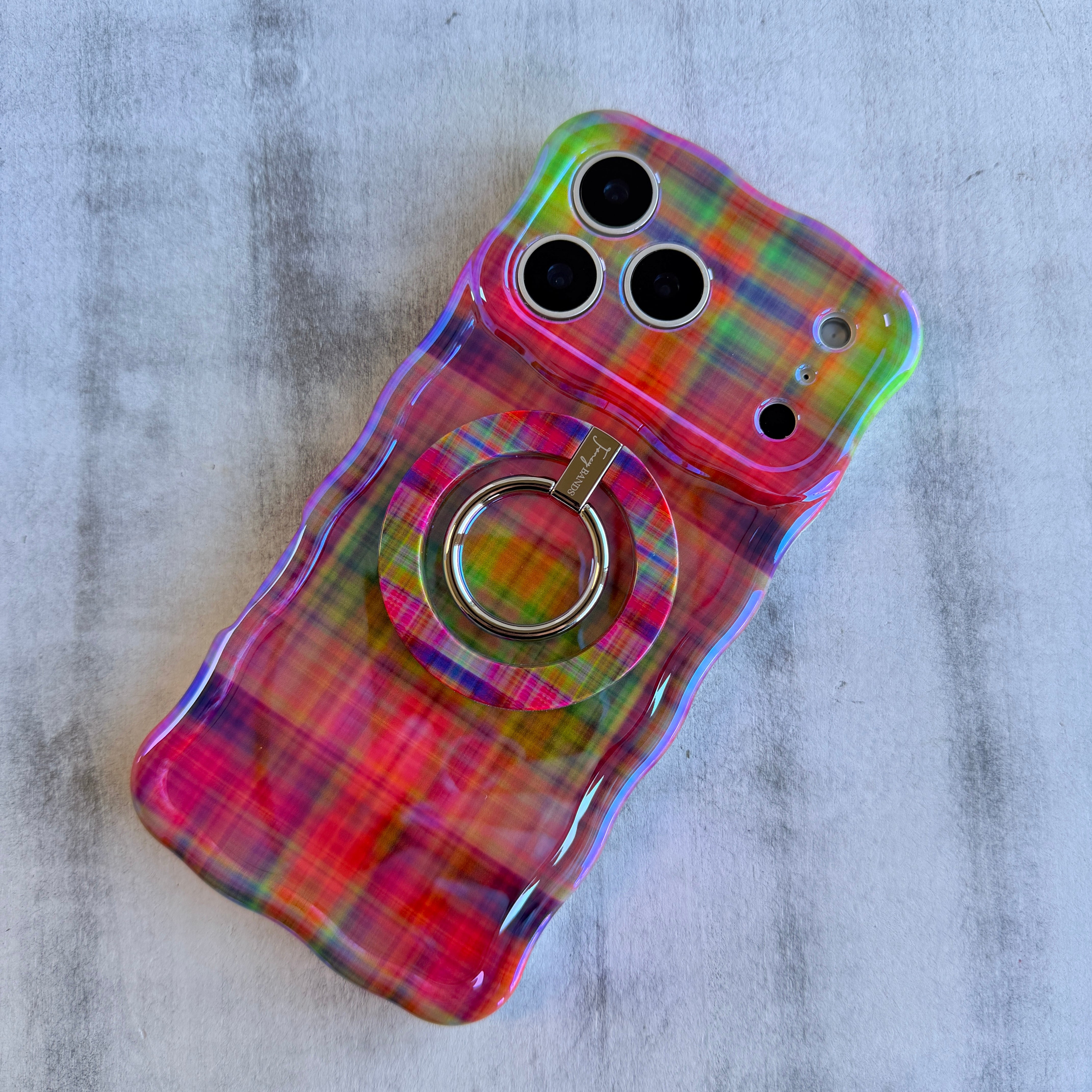 Hazy Tartan Hold It Fancy MagSafe Grip Ring