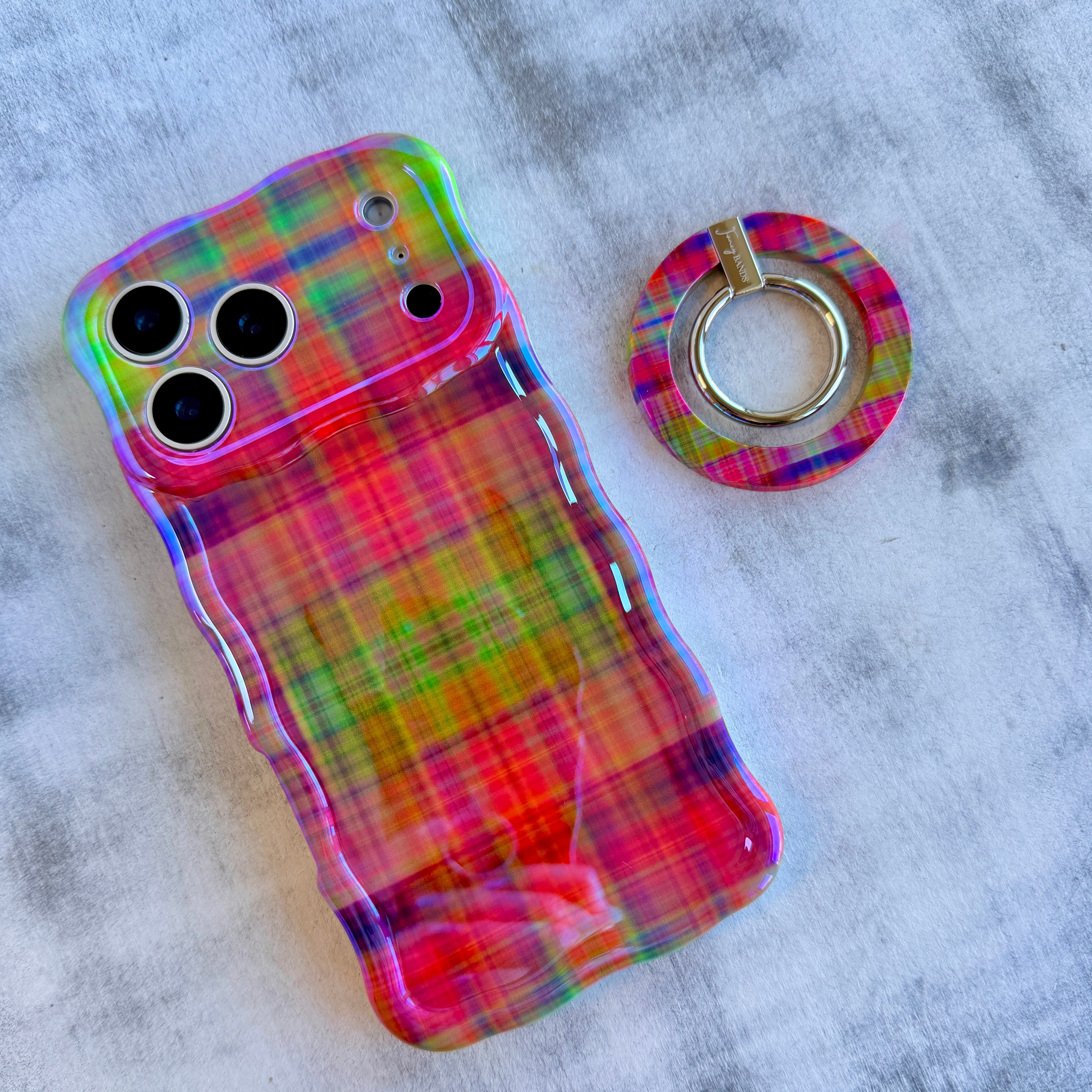 Hazy Tartan Hold It Fancy MagSafe Grip Ring