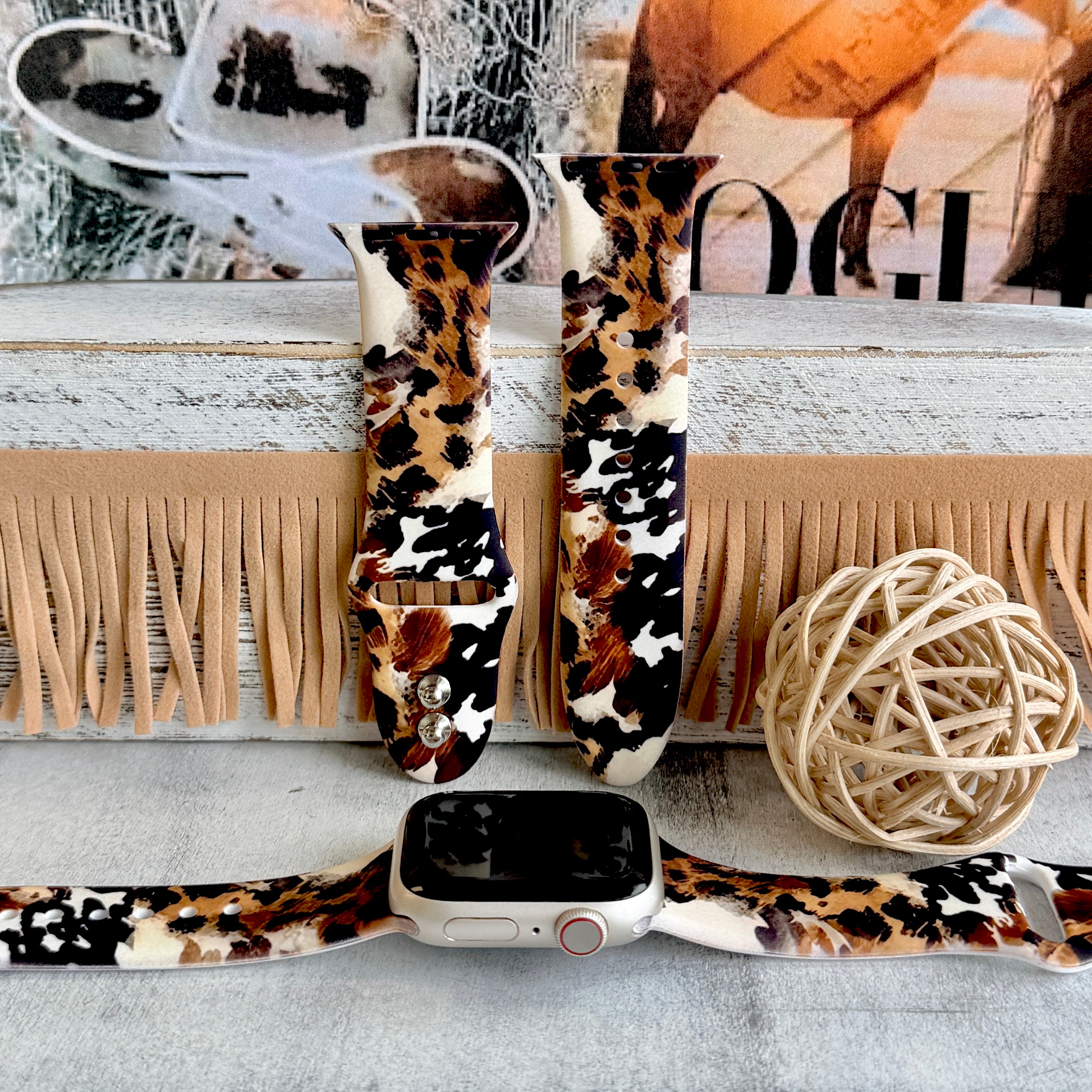 Rodeo Wild Print Silicone Band For Apple Watch