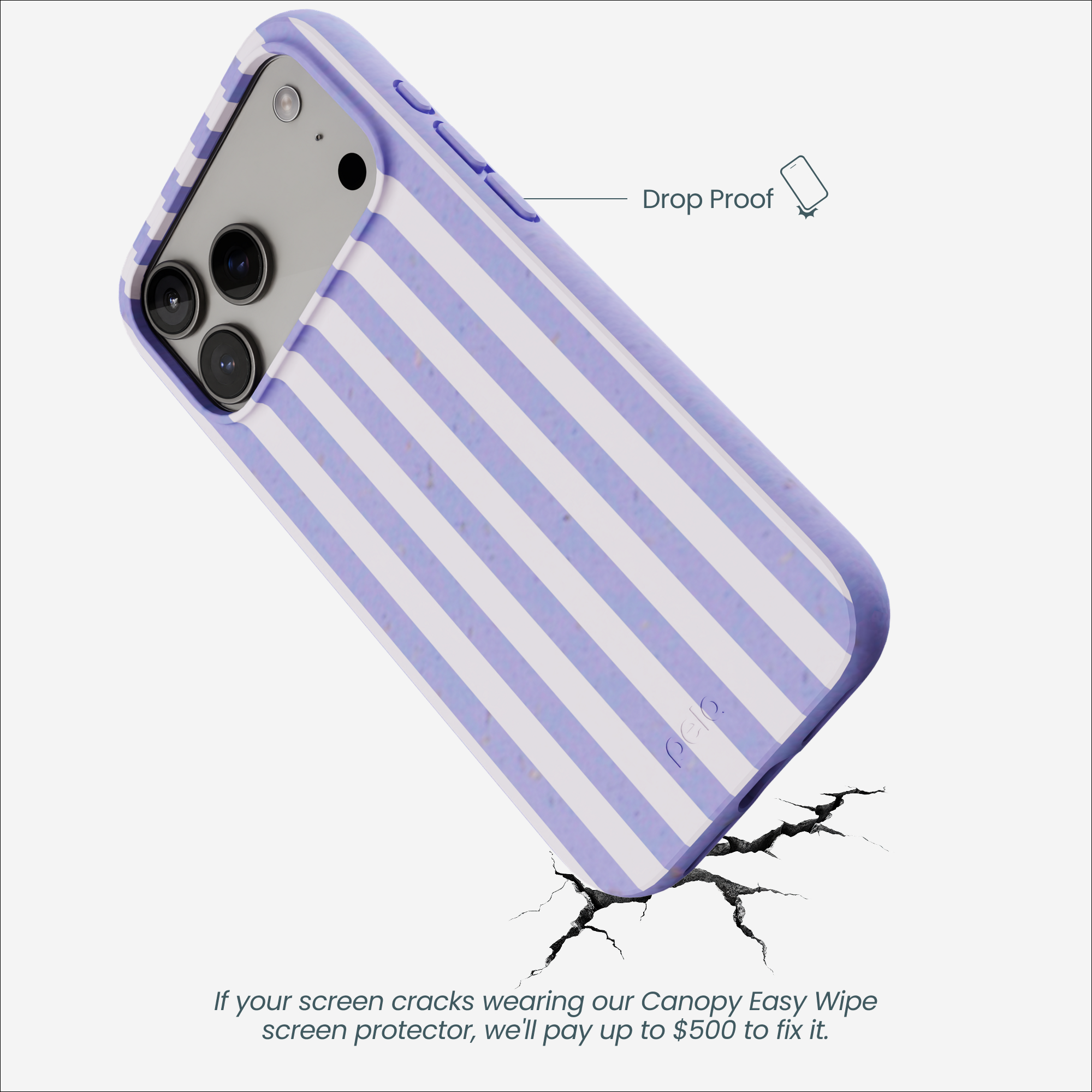 Lavender Lilac Stripes iPhone 17 Pro Max Case - Image 5