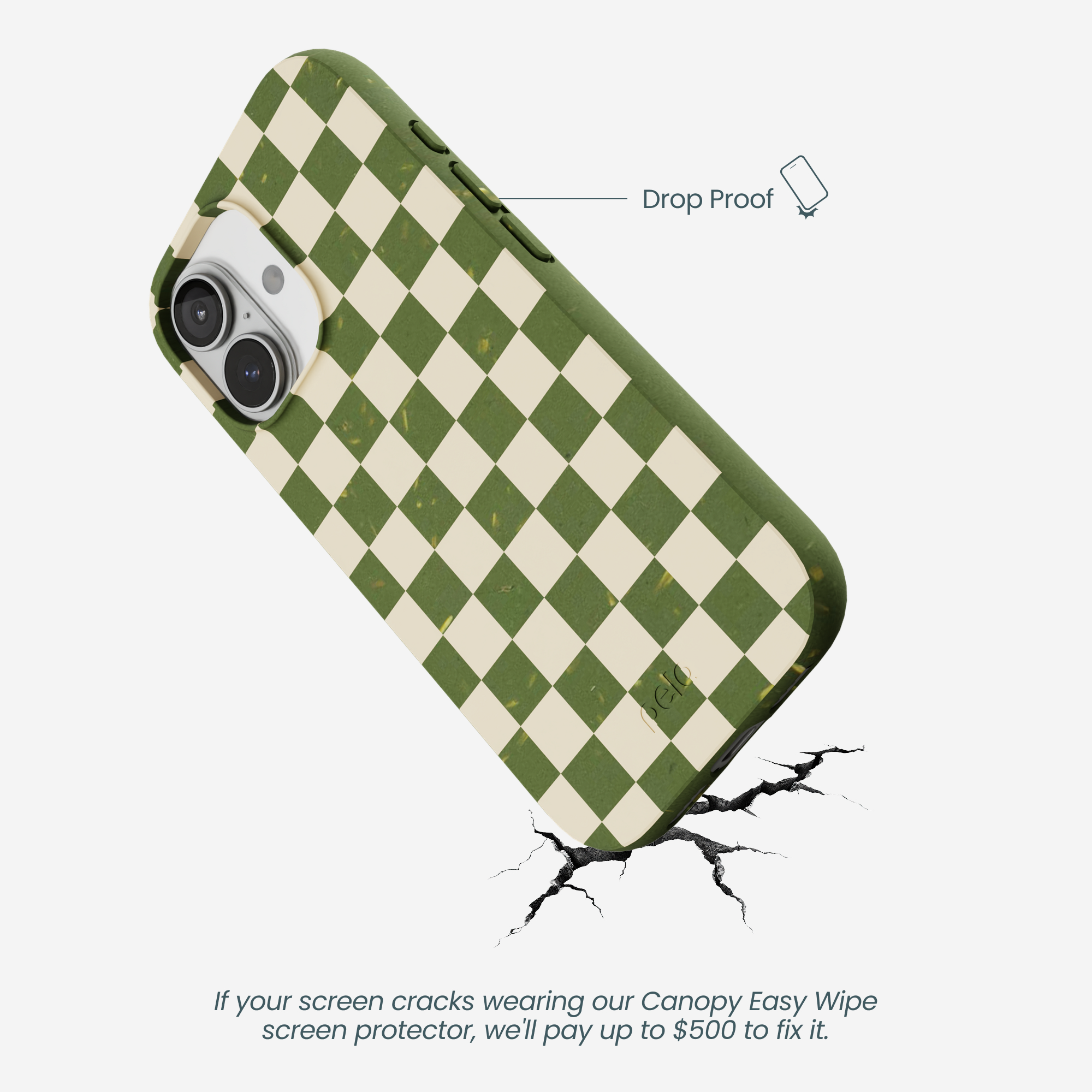 Forest Floor Matcha Check iPhone 17 Case - Image 5