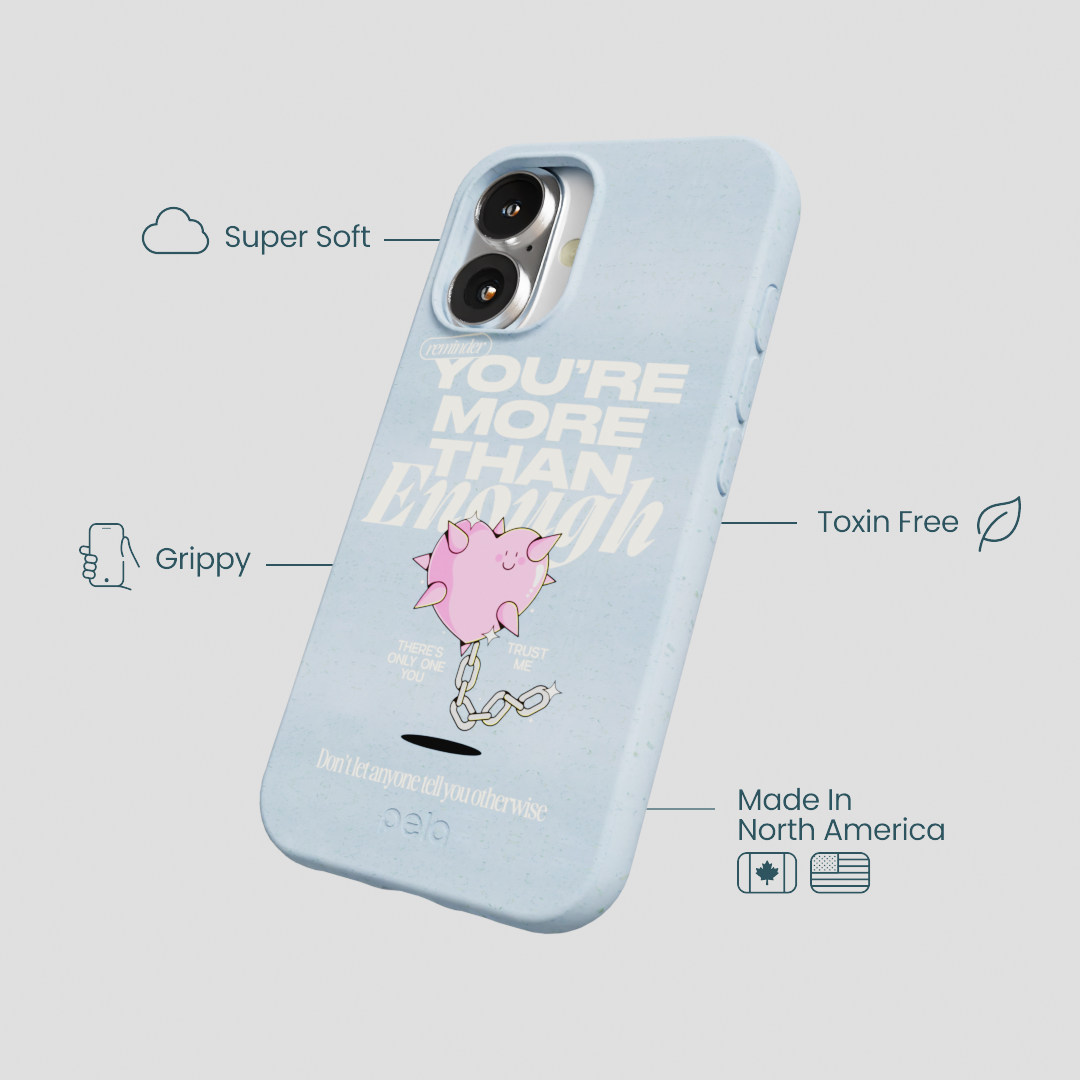 Powder Blue More Than Enough iPhone 16 Case - Image 5