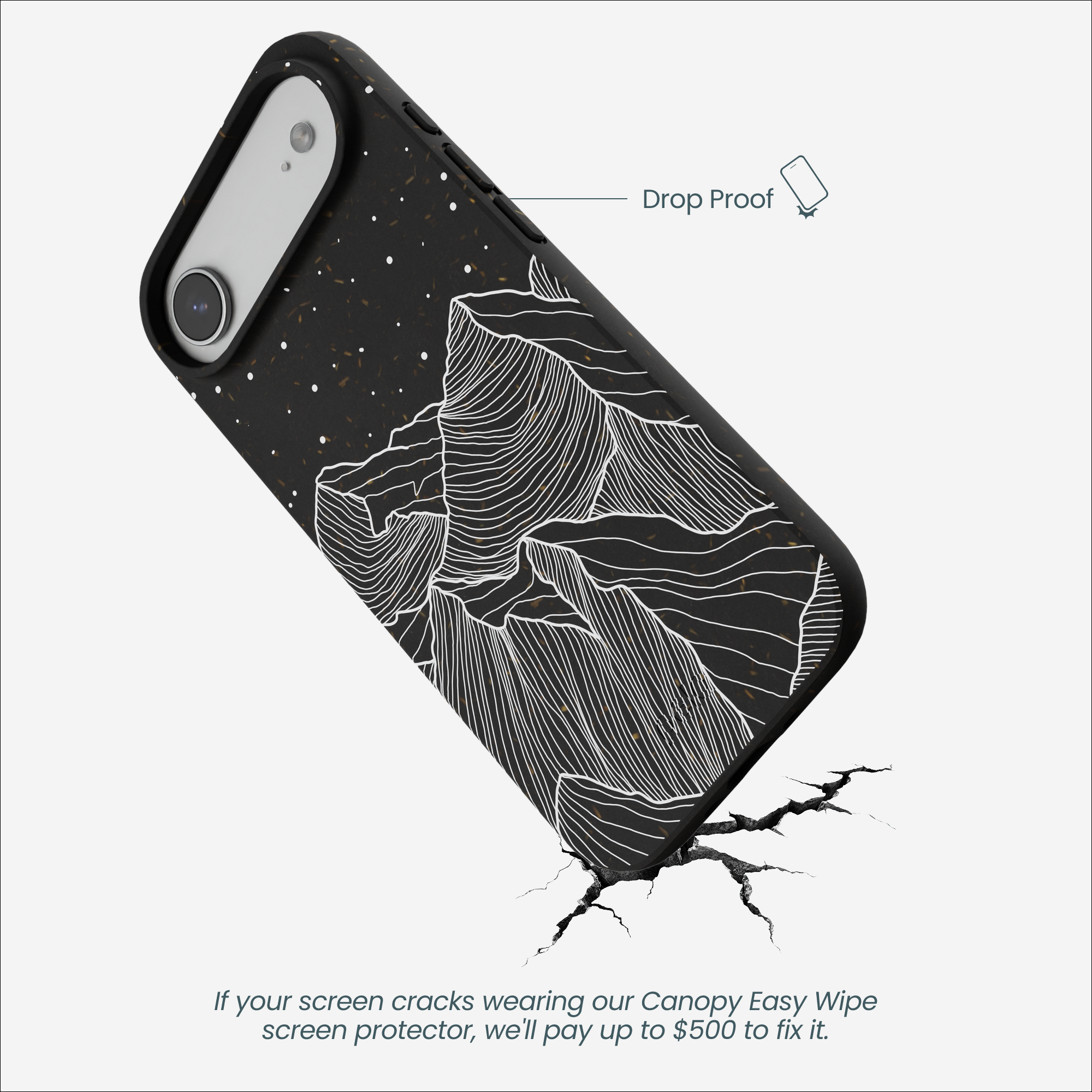 Black Night Panorama iPhone Air Case - Image 5
