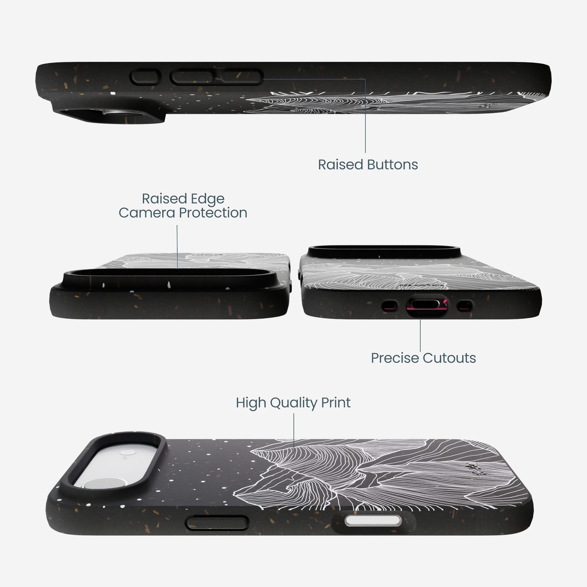 Black Night Panorama iPhone Air Case - Image 3