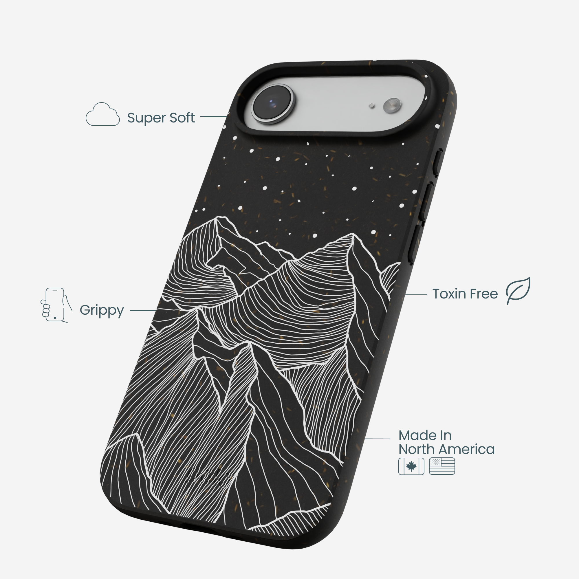 Black Night Panorama iPhone Air Case - Image 4