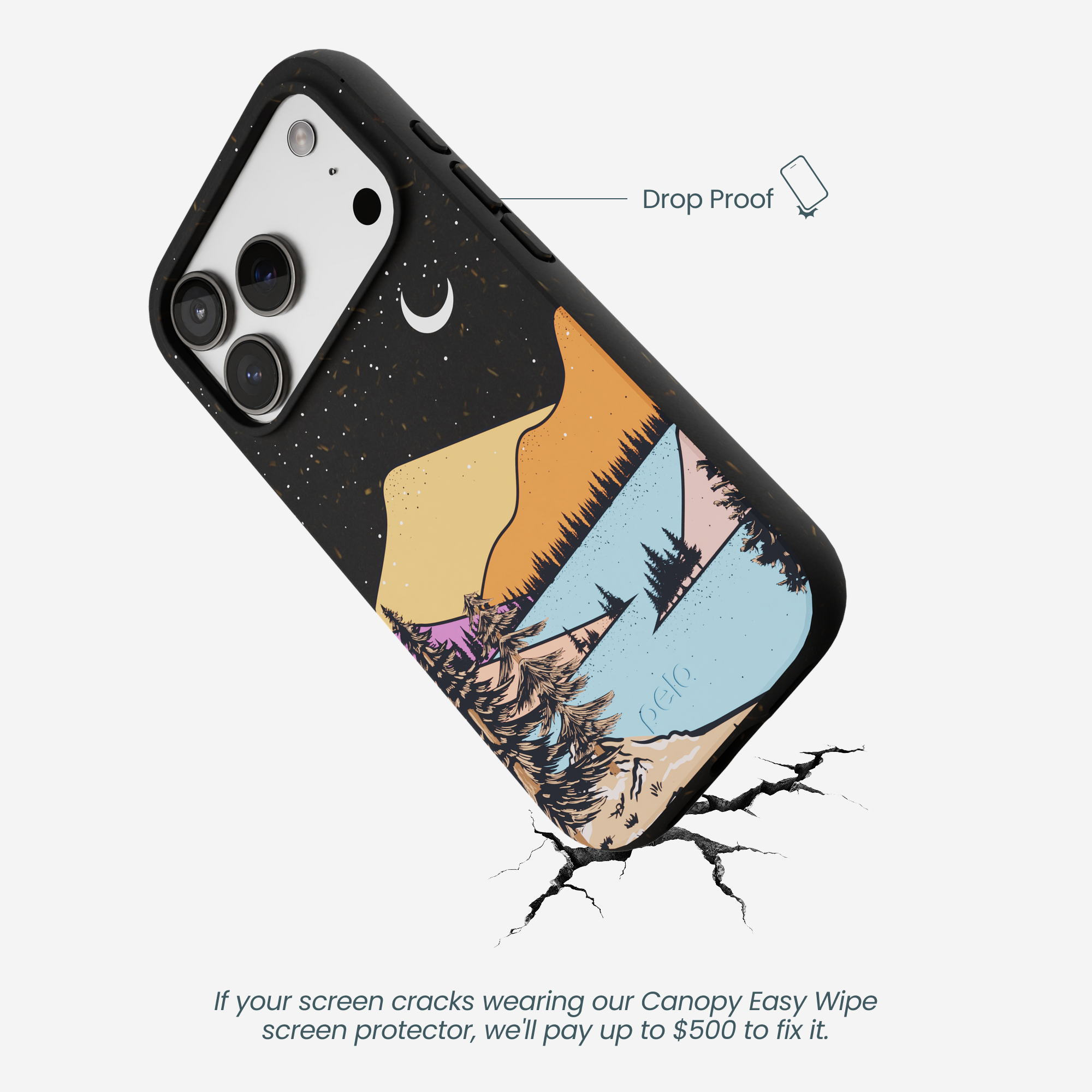Black Night Trails iPhone 17 Pro Case - Image 5