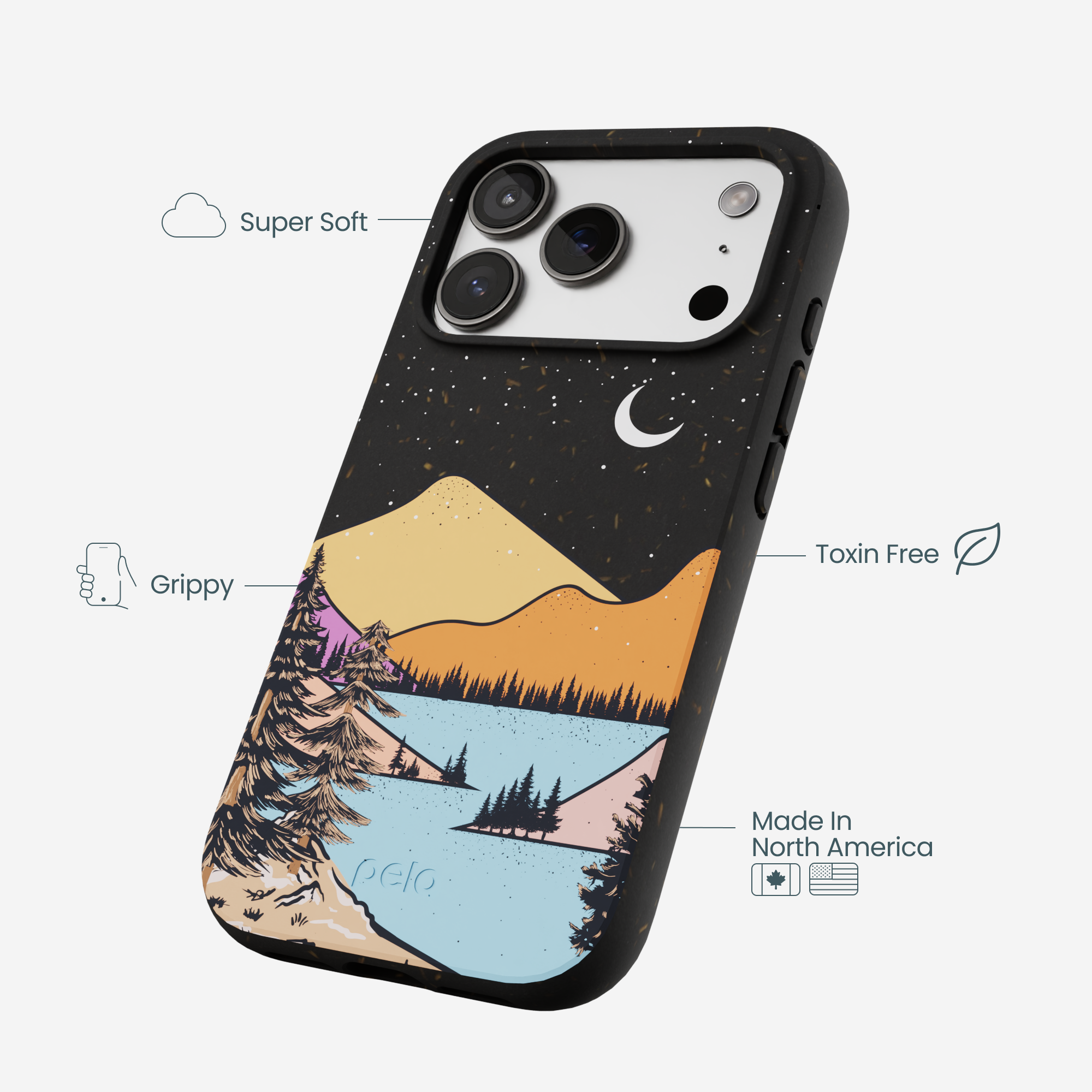 Black Night Trails iPhone 17 Pro Case - Image 4