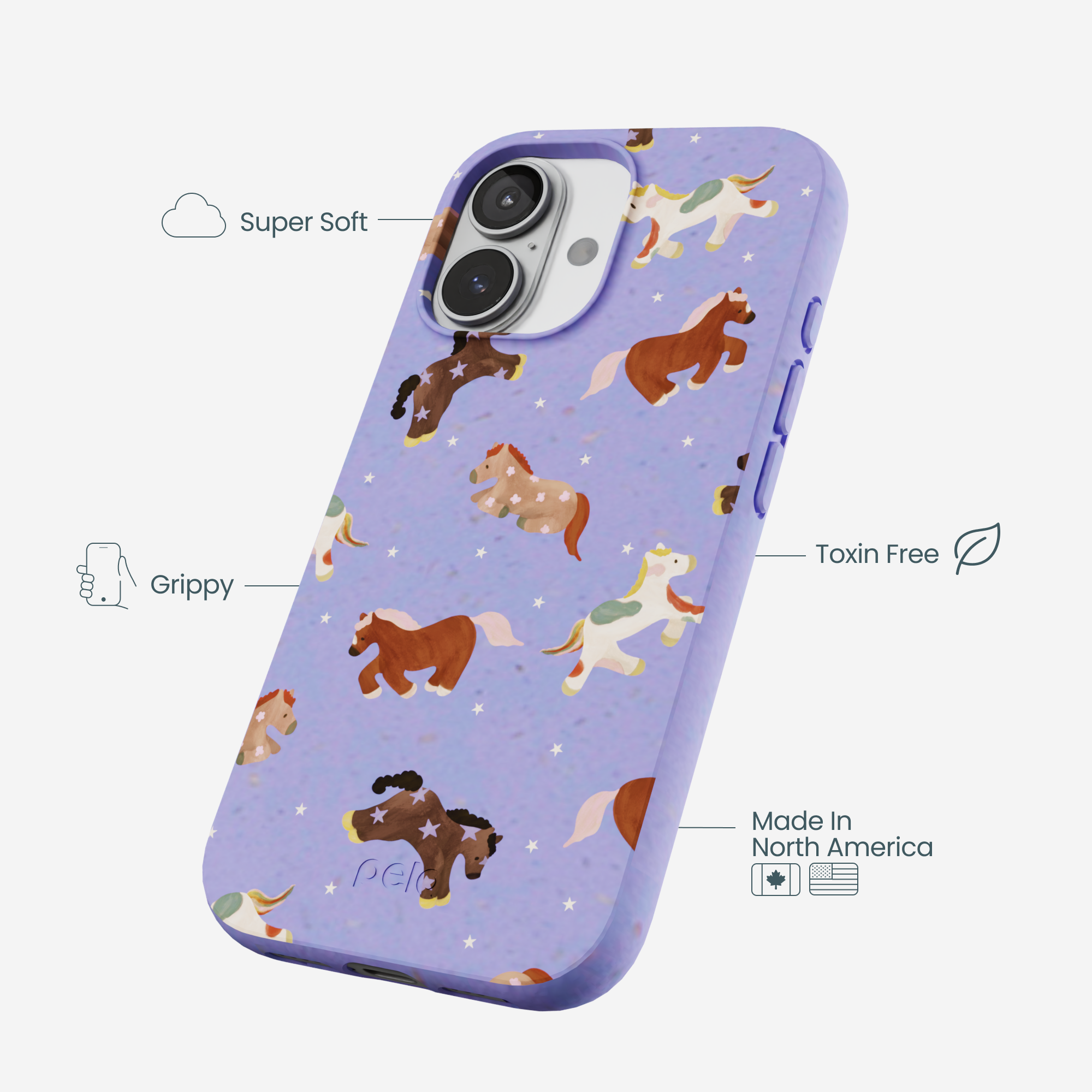 Lavender Pastel Ponies iPhone 17 Case - Image 4