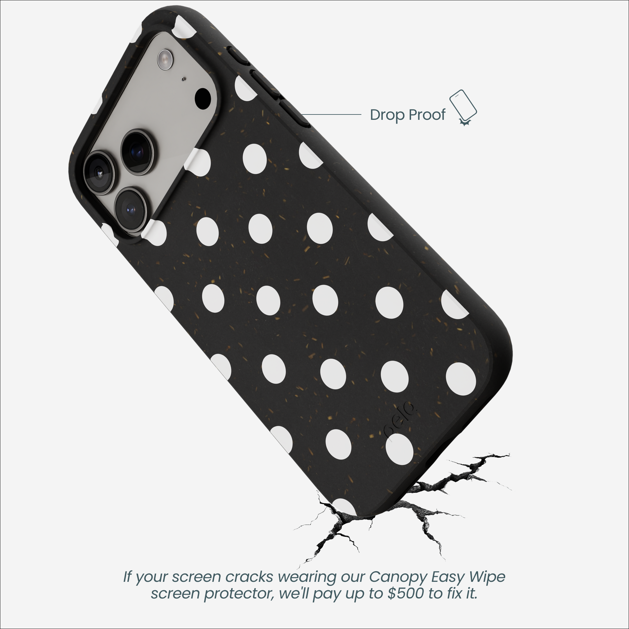 Black Polka Confetti iPhone 17 Pro Max Case - Image 5