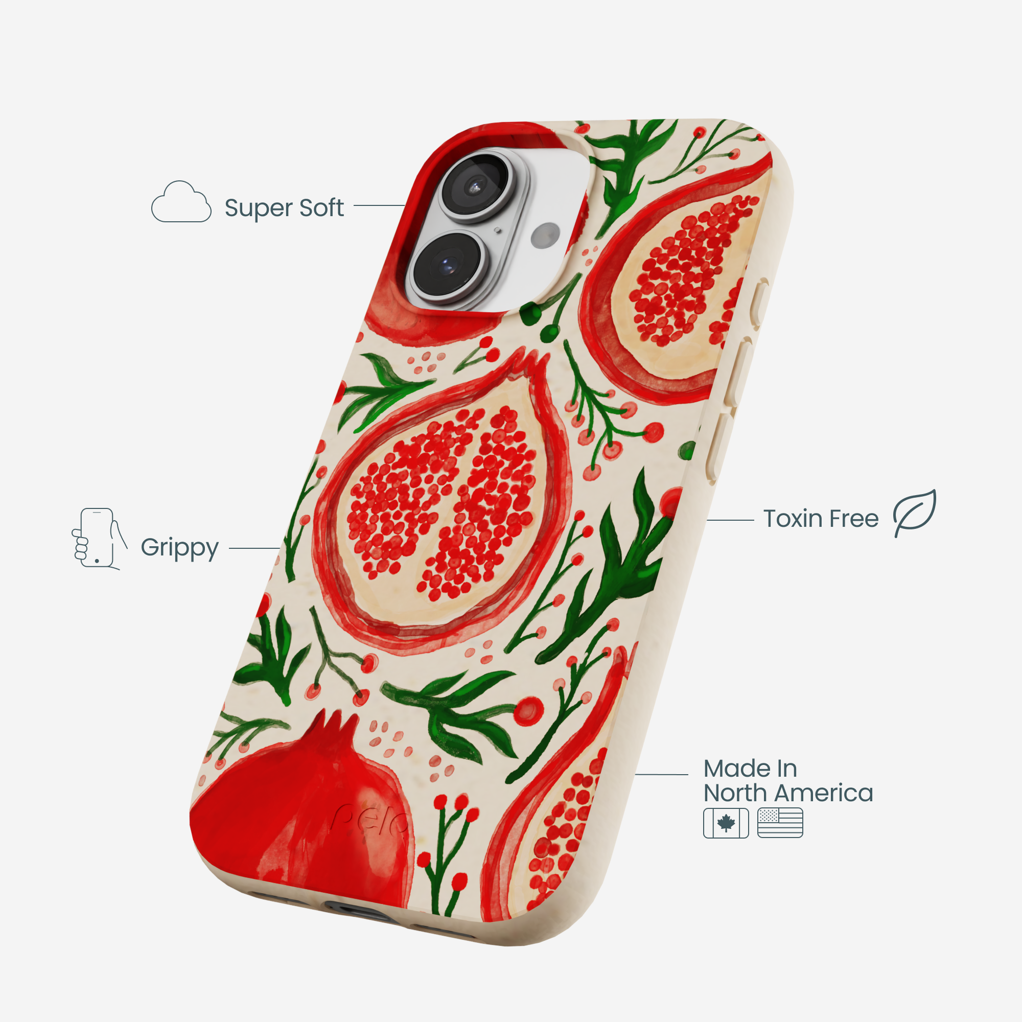Seashell Pomegranate Cheer iPhone 17 Case - Image 4