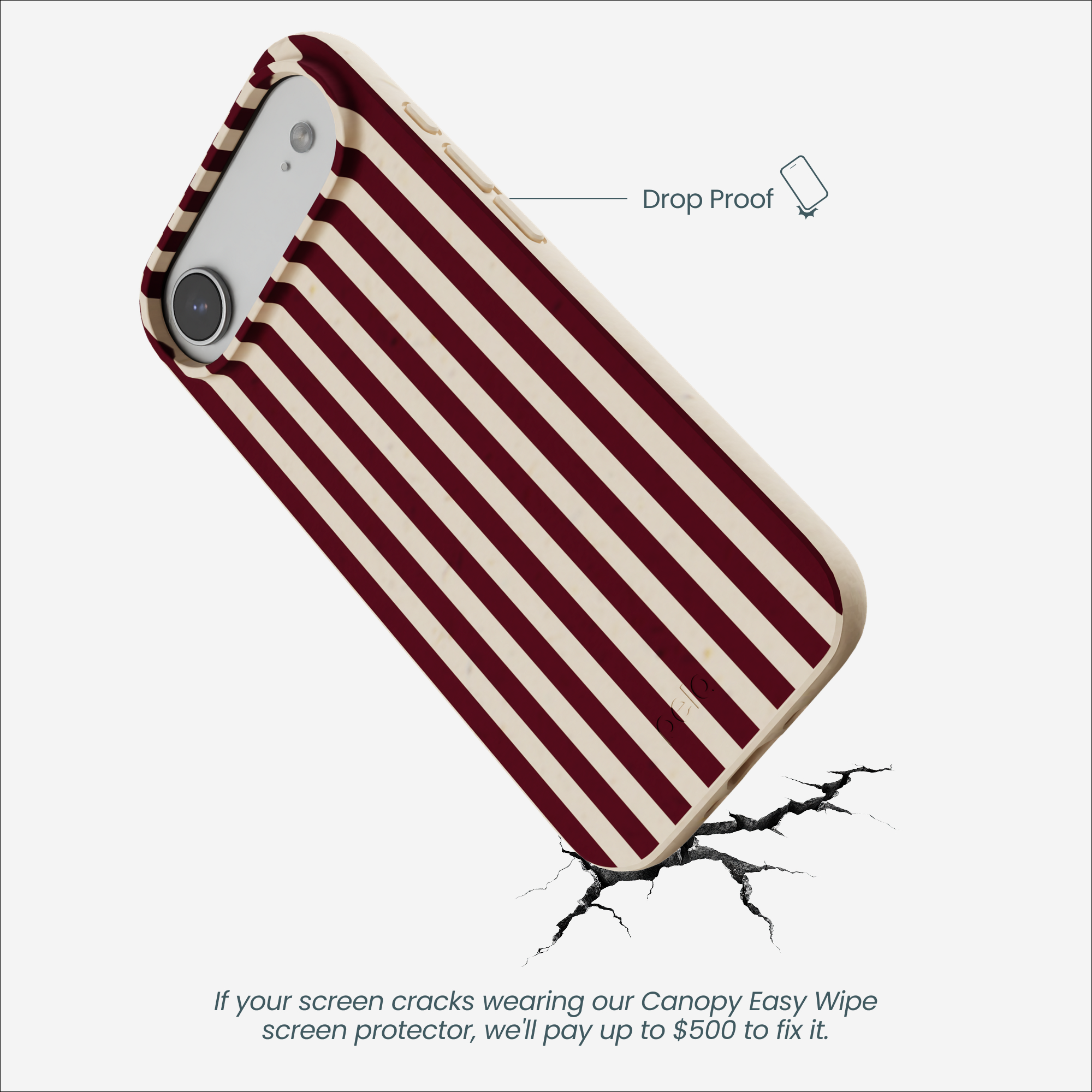 Seashell Small Wine Stripes iPhone Air Case - Image 5