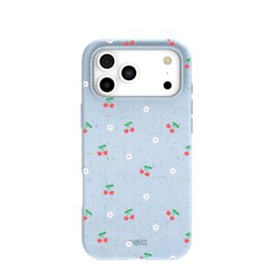 Powder Blue Sweet Cherries iPhone 17 Pro Max Case