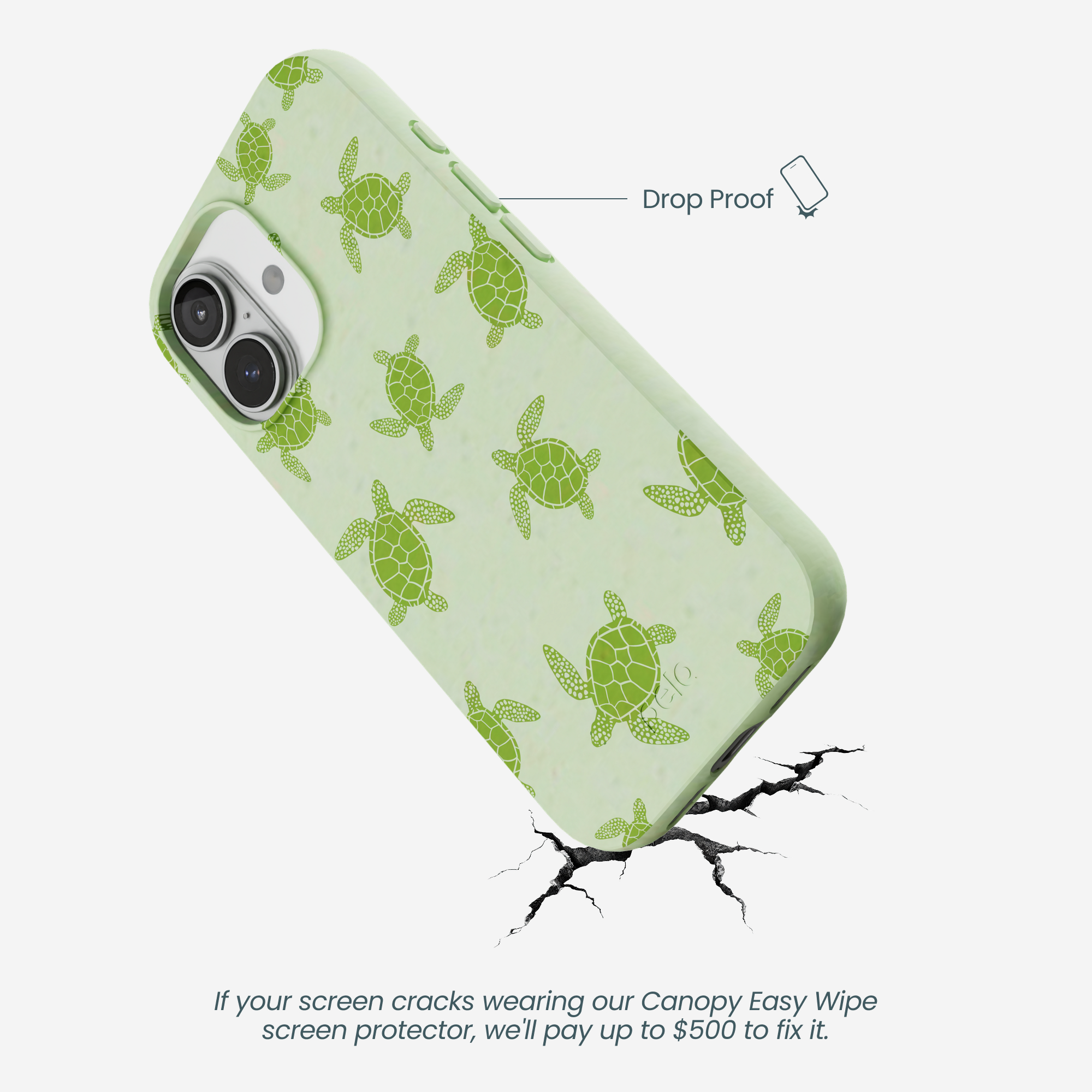 Sage Green Tiny Turtles iPhone 17 Case - Image 5