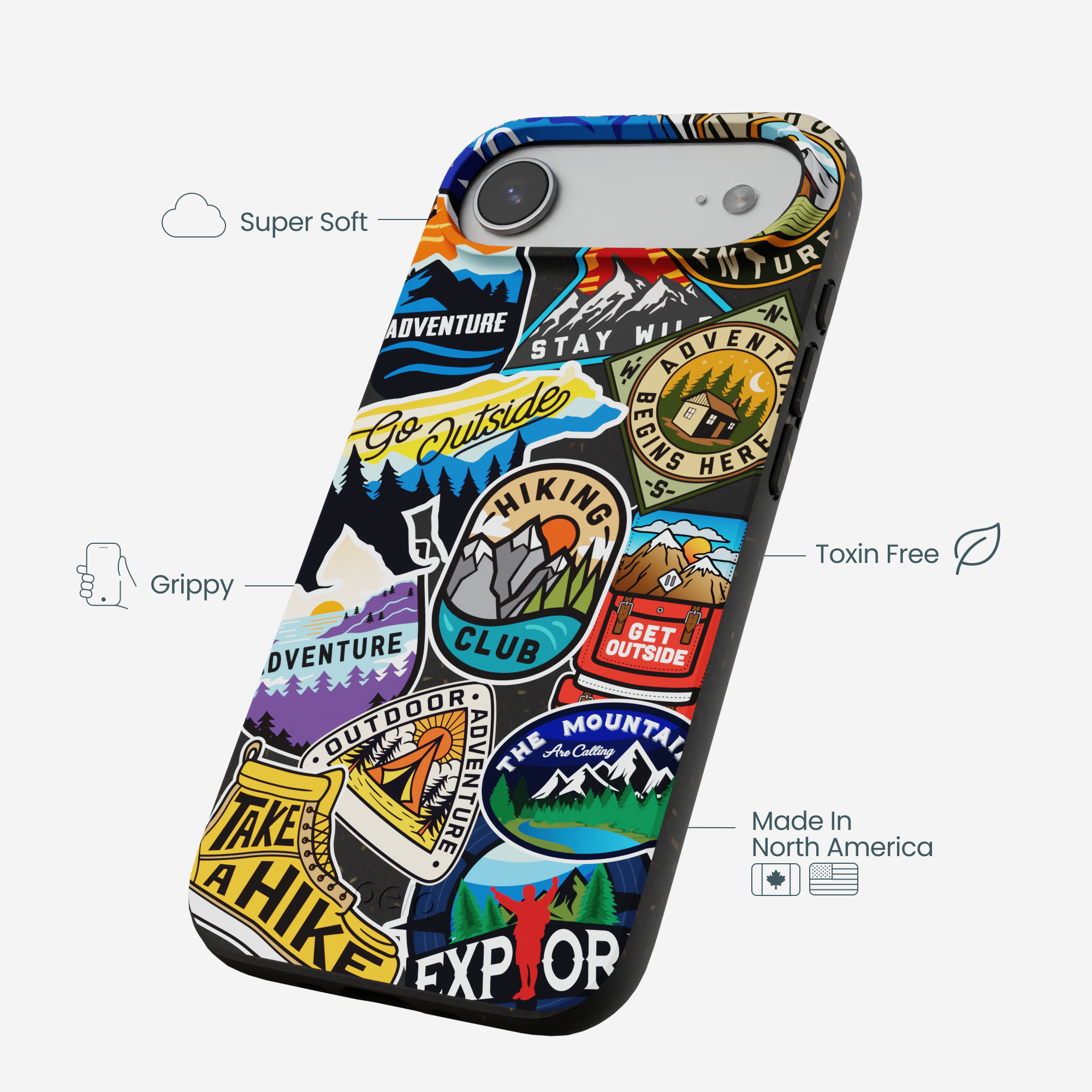 Black Trail Stickers iPhone Air Case - Image 4
