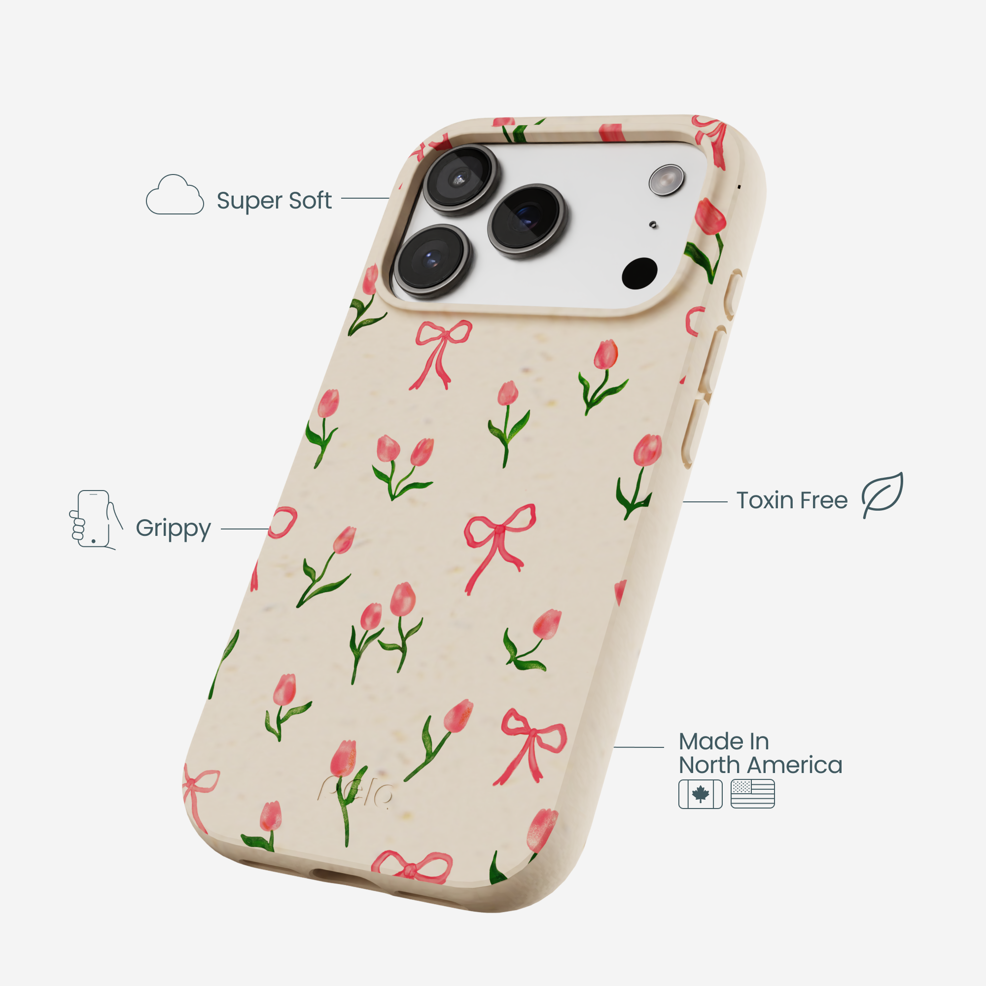 Seashell Tulip Bliss iPhone 17 Pro Case - Image 4